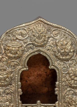Silver-Plated Buddhist Ghau Box | A Sacred Tibetan prayer box