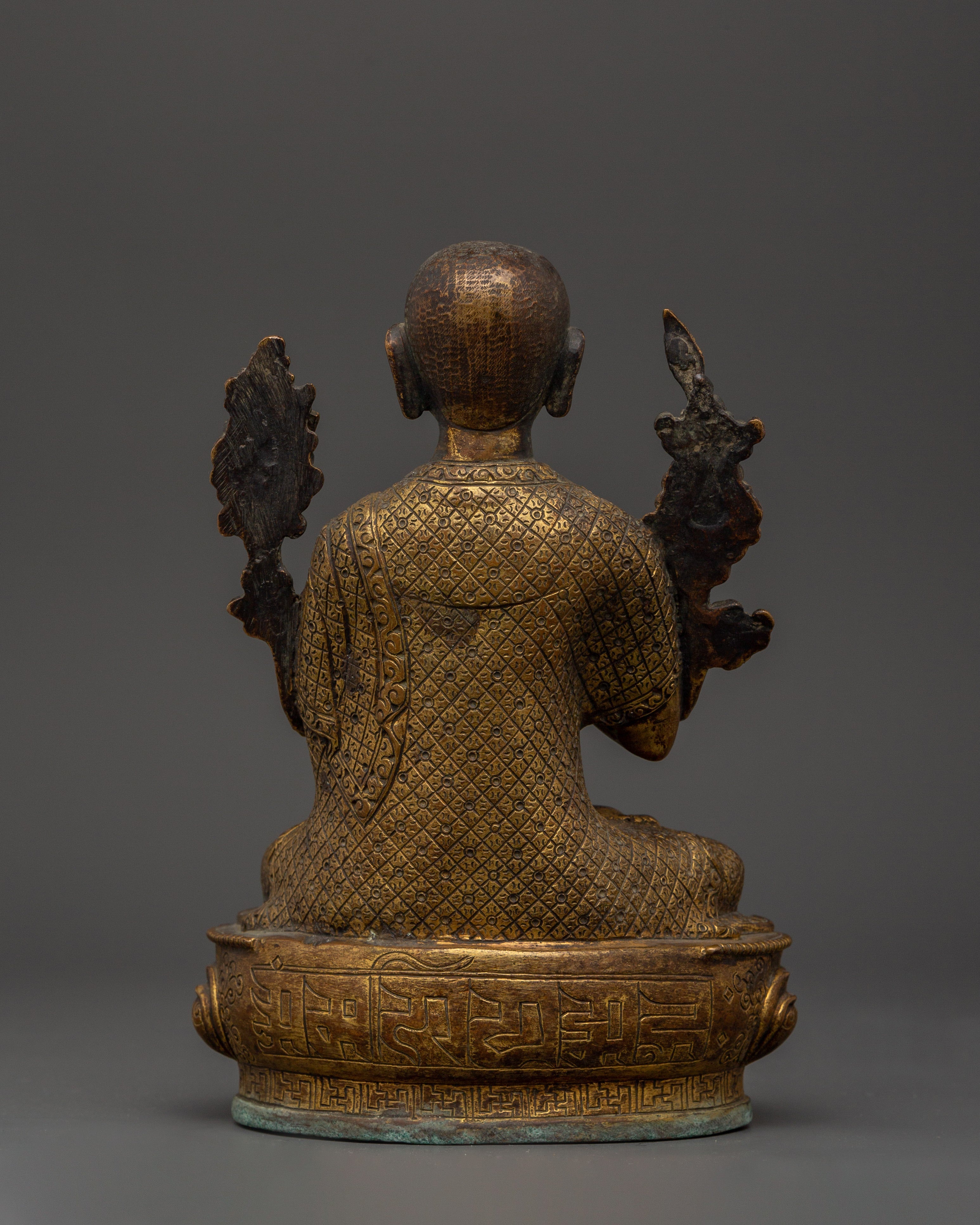 Handcrafted Brass body Tsongkhapa with Je Gyaltsab & Je Khedrup