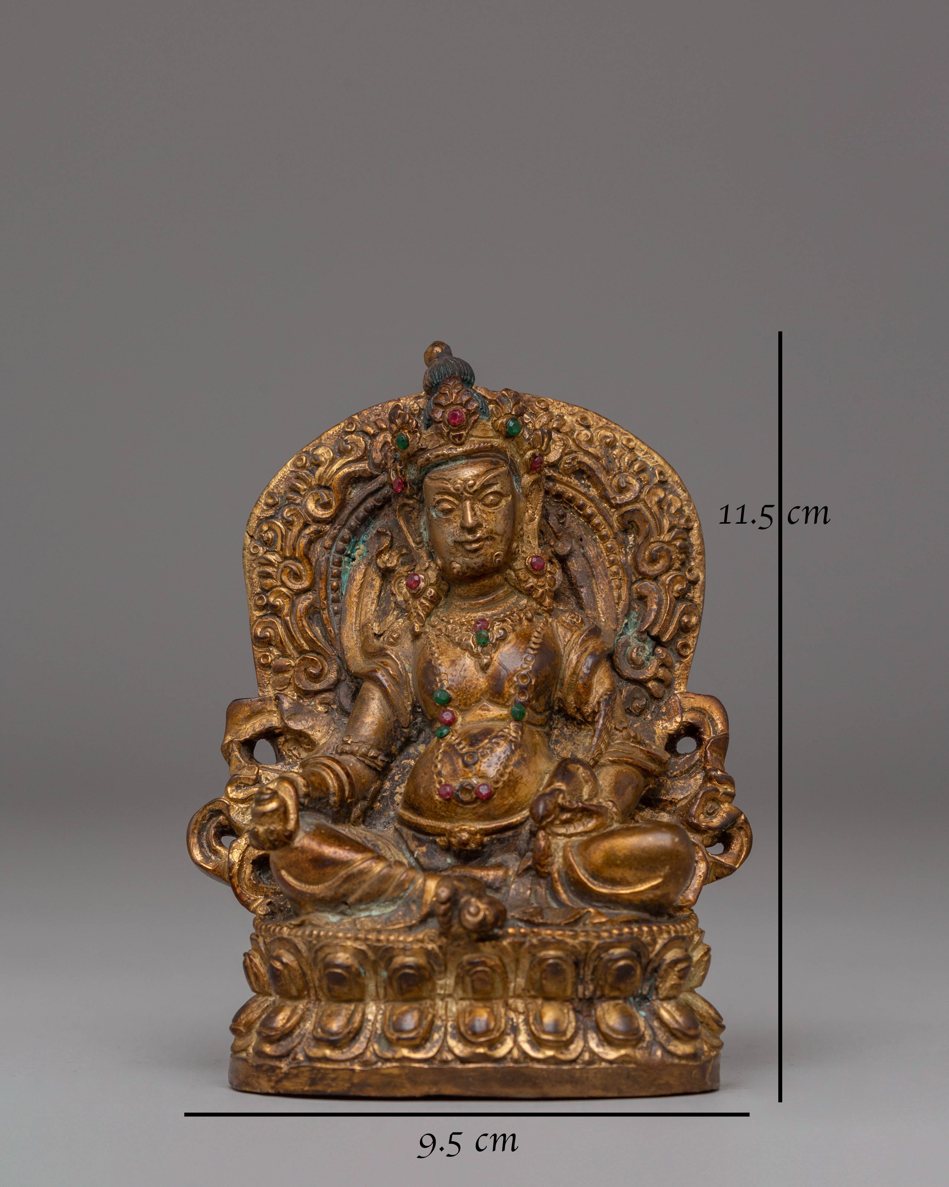 Handmade Dzambhala Copper Statue for Decor