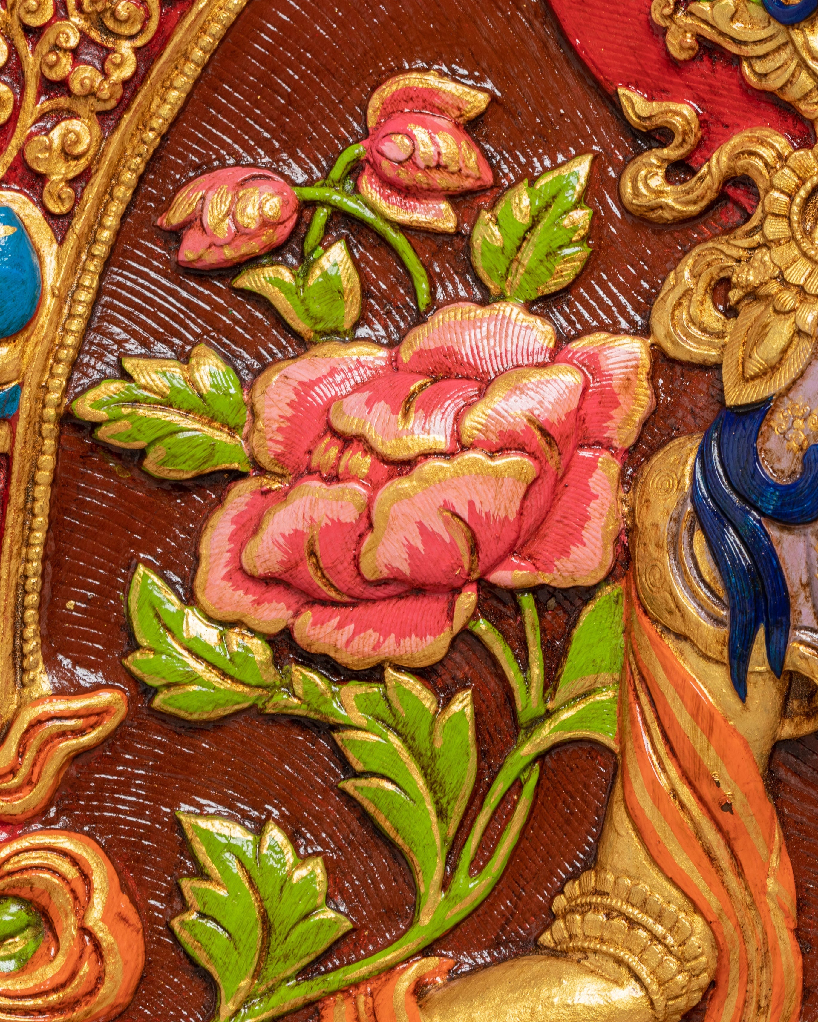 Handmade Green Tara Thangka Wall Hanging | Tibetan Buddhist Sacred Art