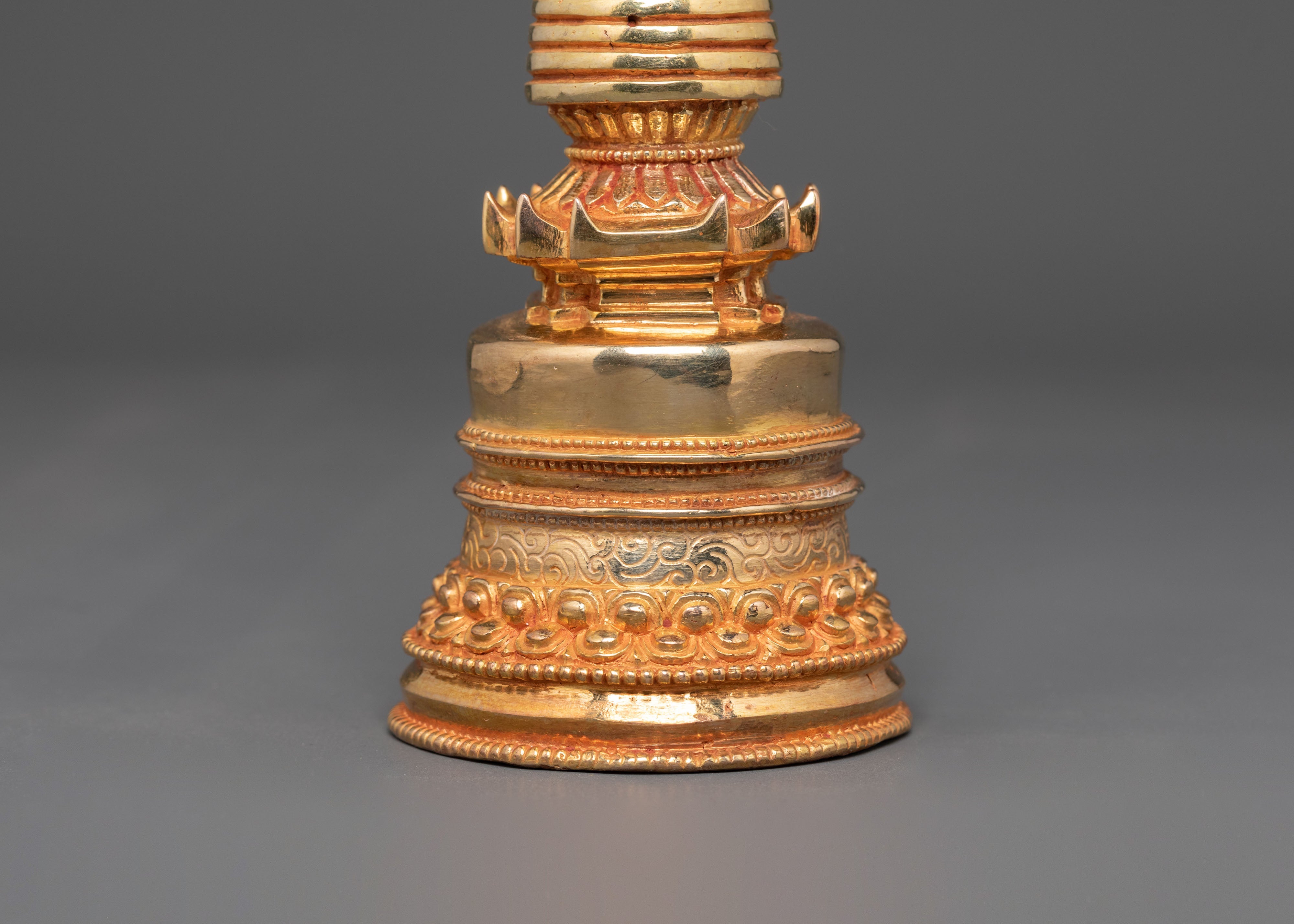 Mini Stupa for Altar | Gold Plated Stupa
