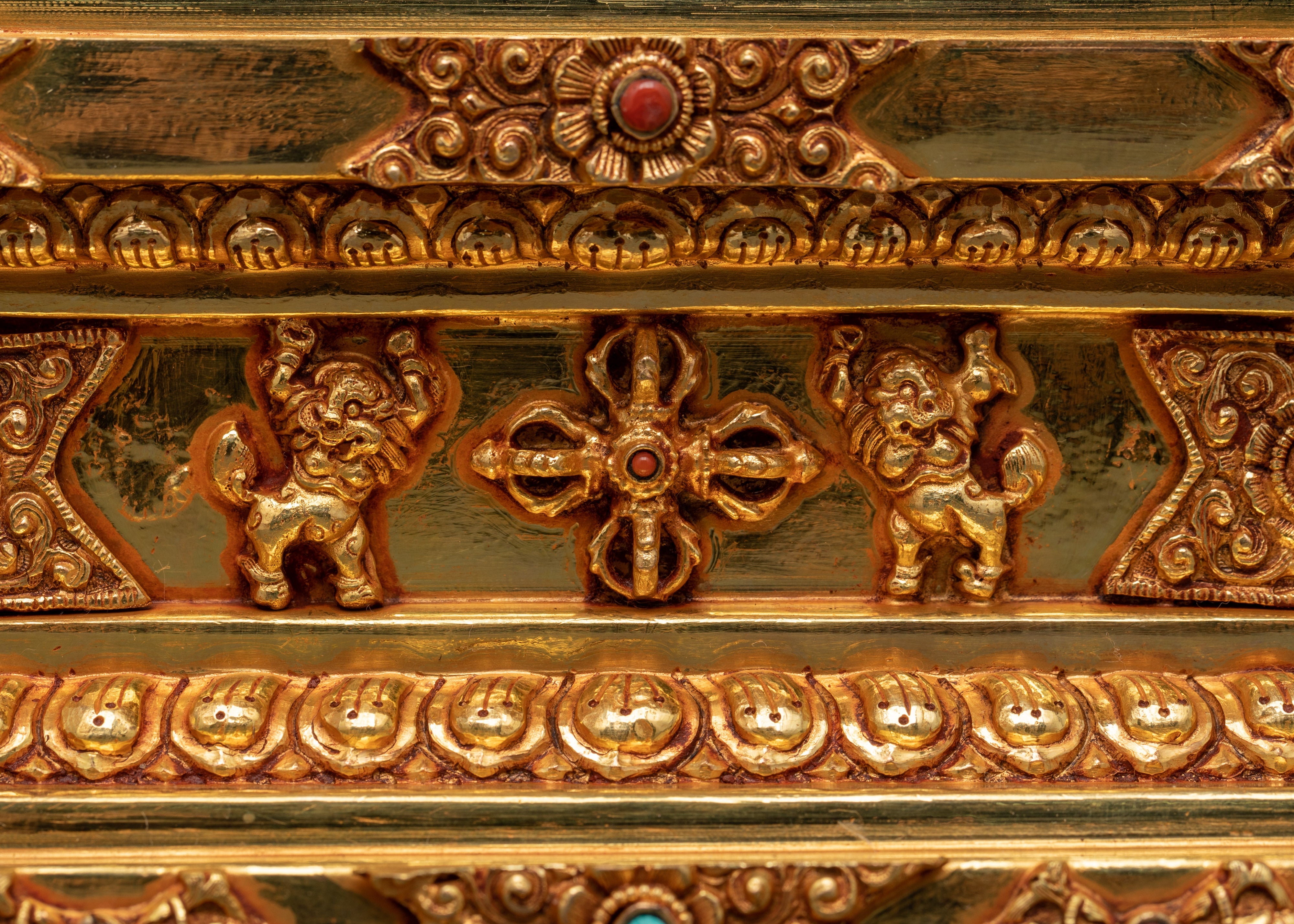 Buddhist Shrine Statue in Copper | Symbol of Enlightenment and Protection