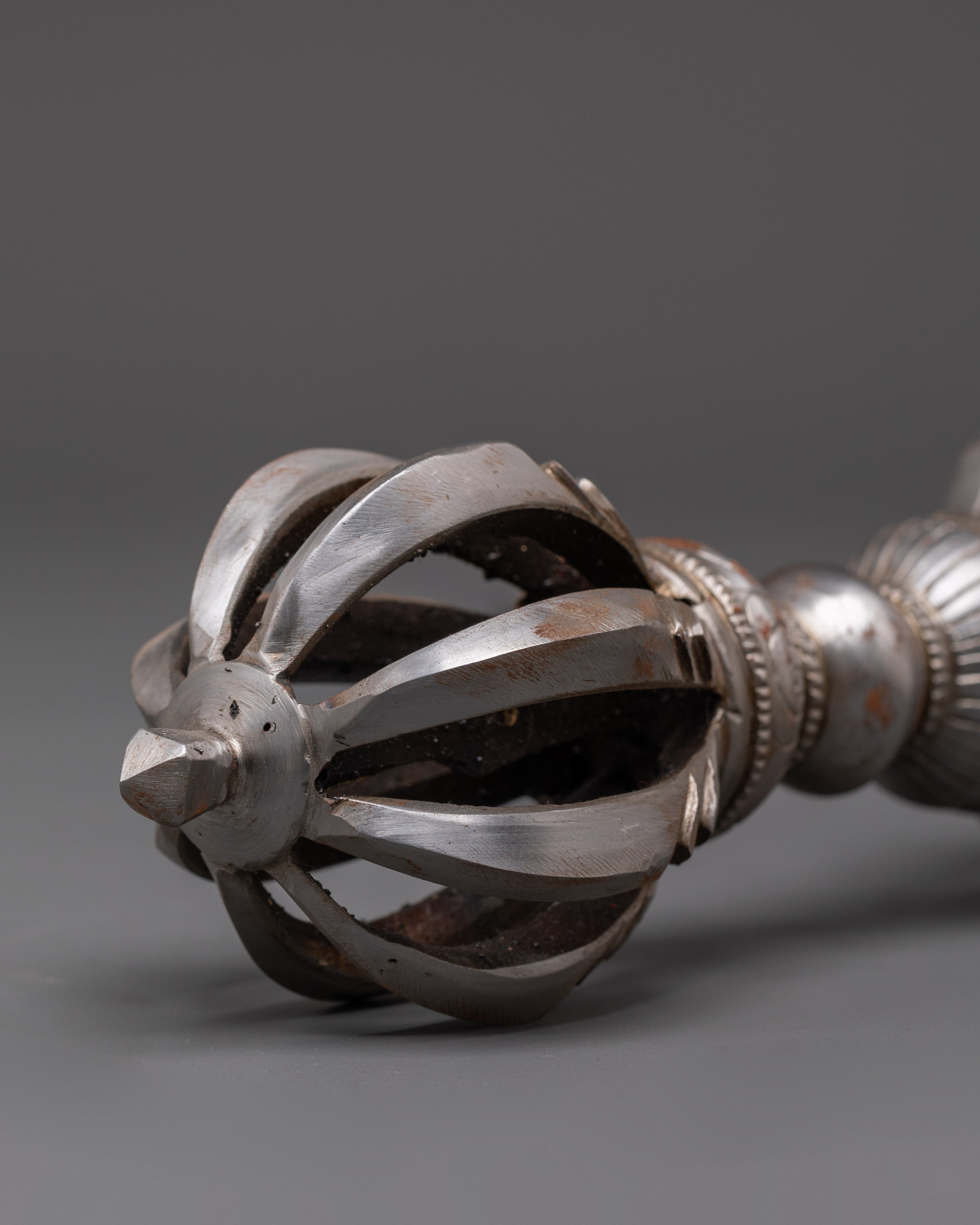 Traditional Handmade Vajra | Iron Body Ritual Tool for Spiritual Strength & Protection