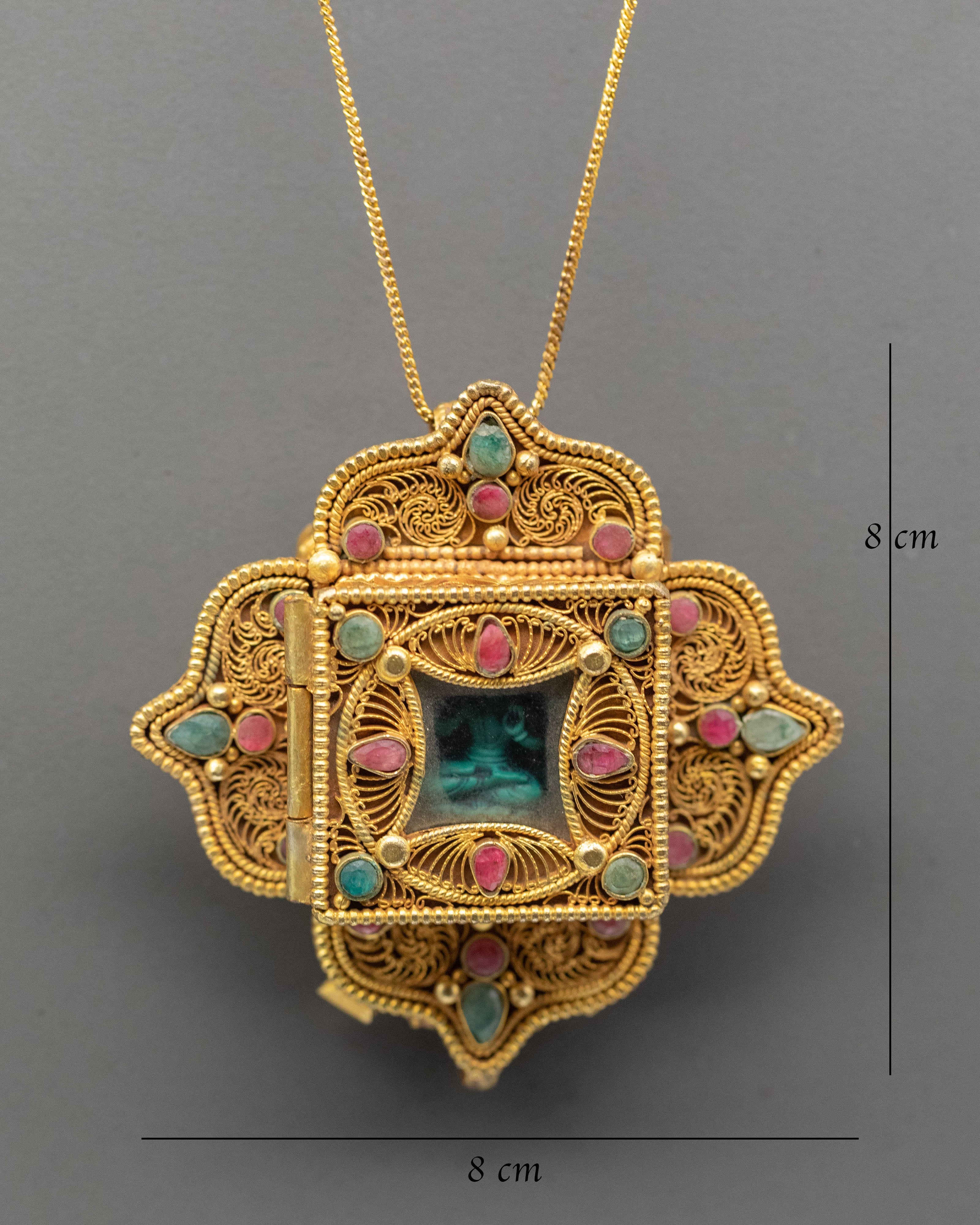 Traditional Buddhist Ghau Box Locket | Tibetan Locket