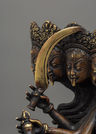 Copper Kali Antique Statue | A Divine Energy Source