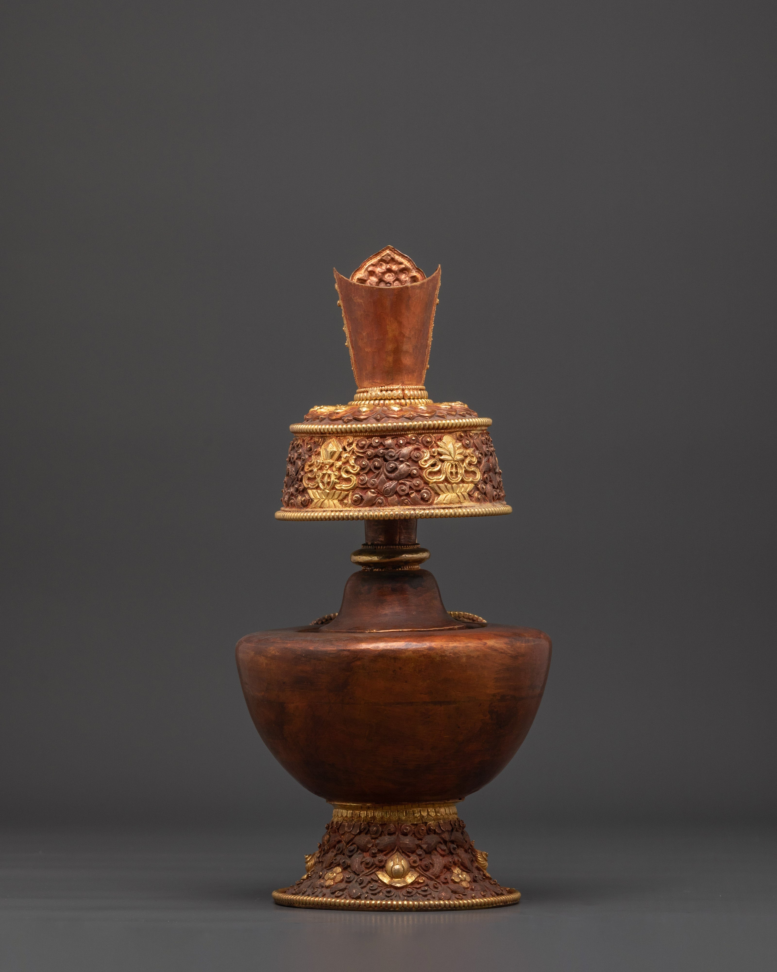 Tibetan Spiritual Offering Bhumba Ritual Vessel | Sacred Altar Decor