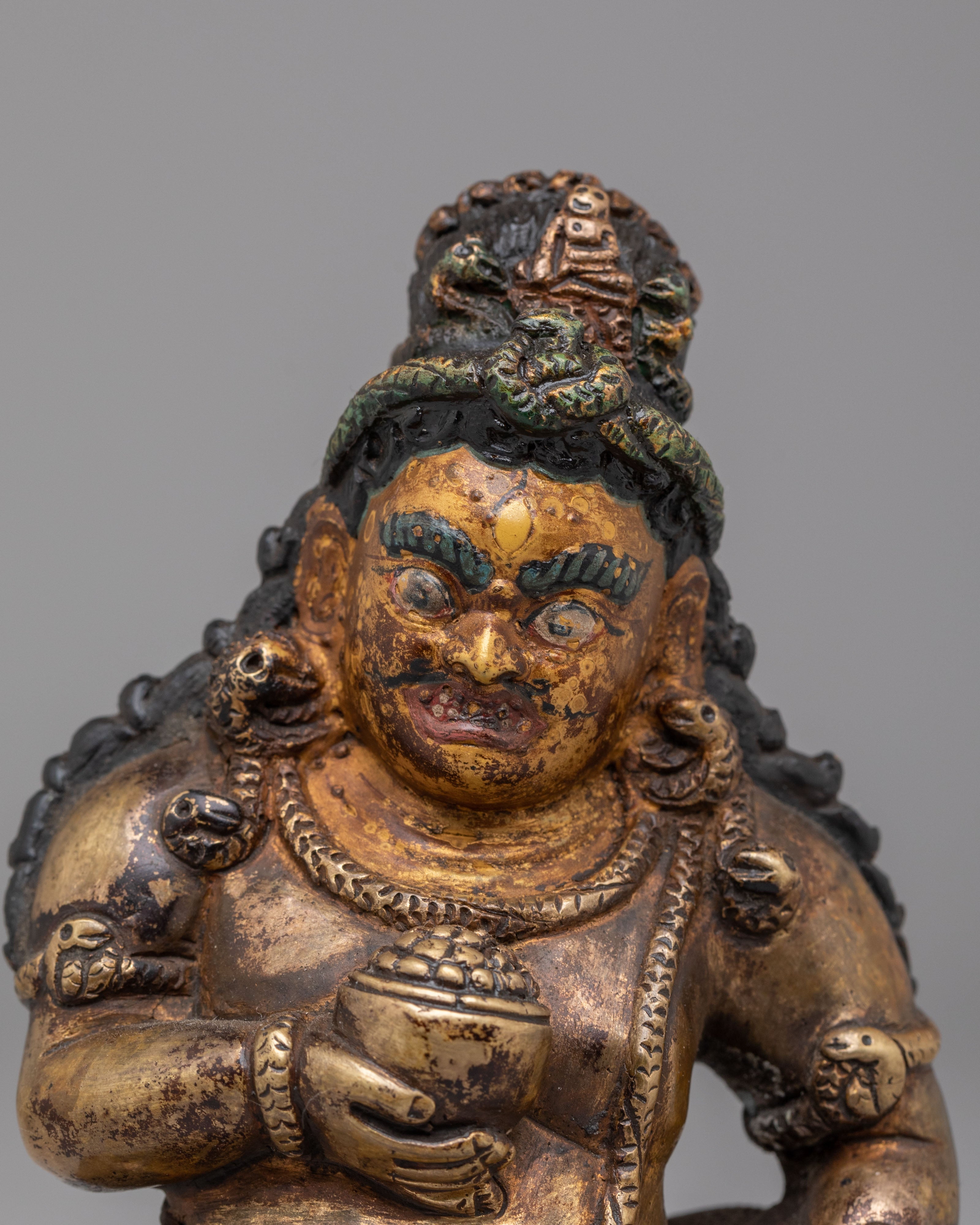 Sacred Black Dzambhala Art Statue | A Symbol of Prosperity