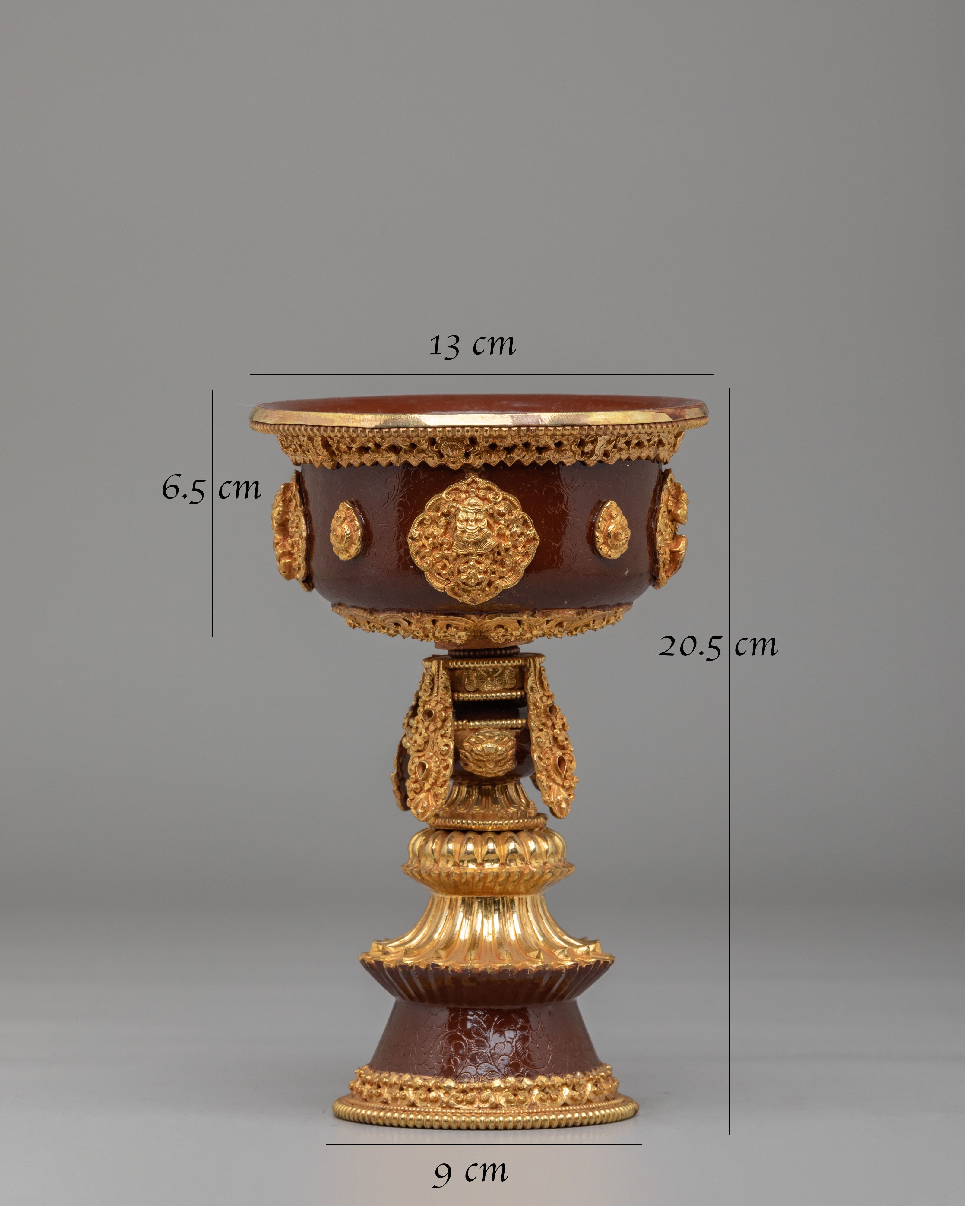 Handmade Ritual Buddhist Butter Lamp | Traditional Light Offering Vessel