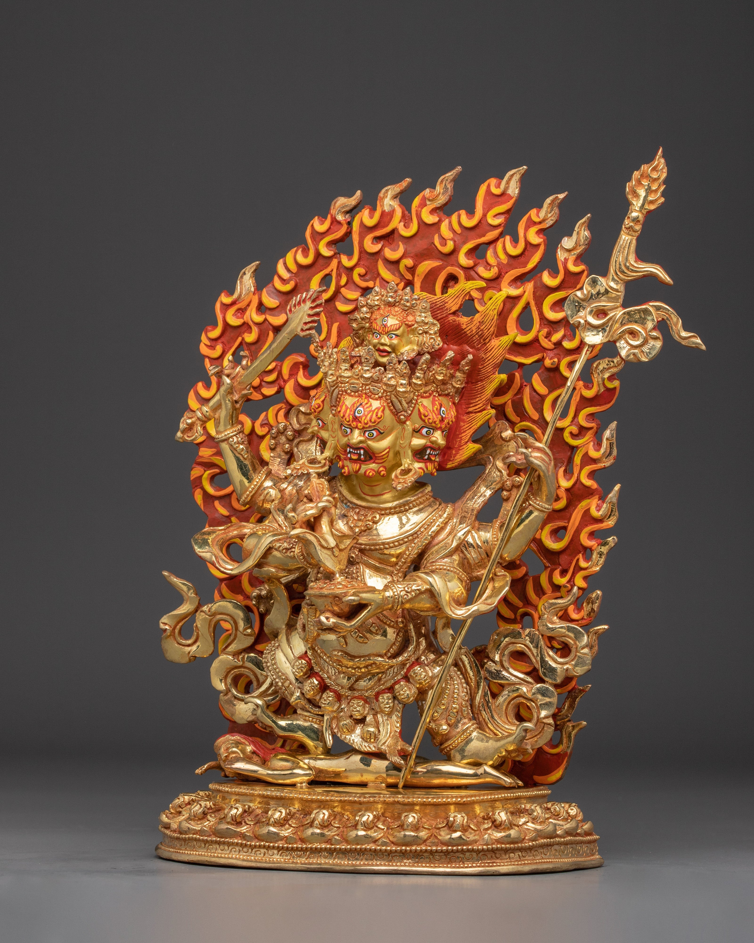 Statue of Four Armed Mahakala | Buddhist Protector