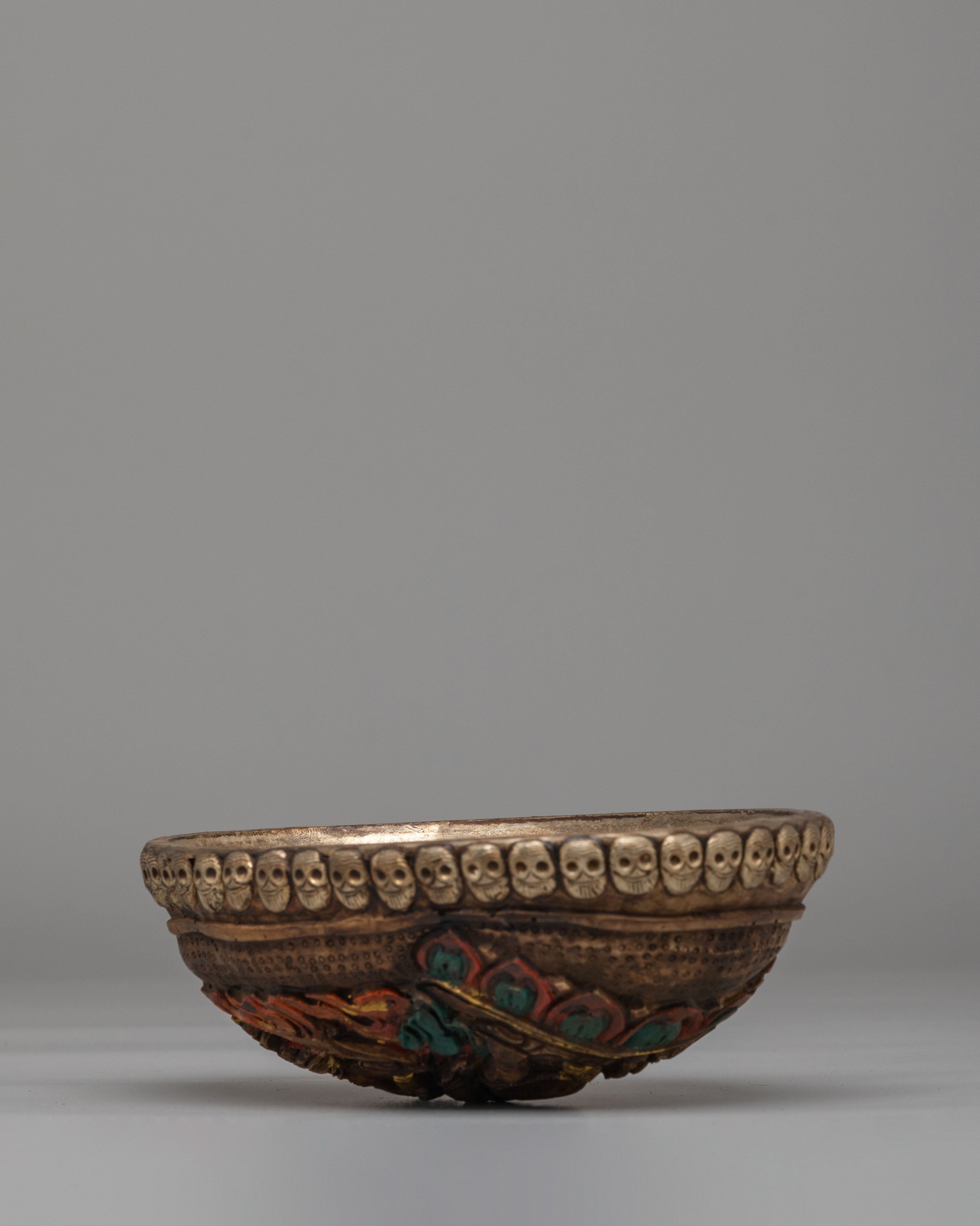 Tibetan Kapala for Ritual | Skull Cup for Tantric Ceremonies