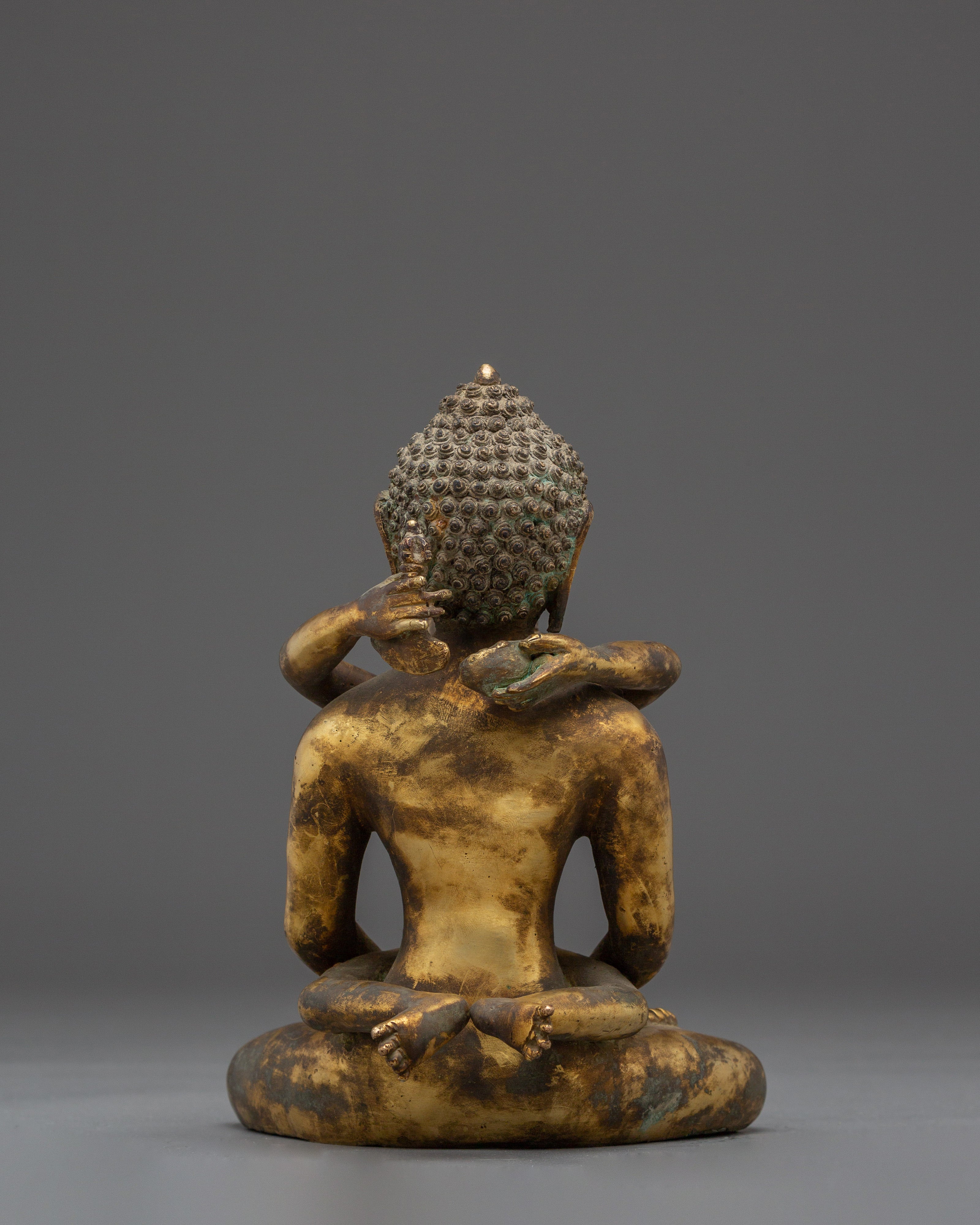 Samantabhadra Copper and Gold Plated Statue | Tibetan Yab Yum Artwork