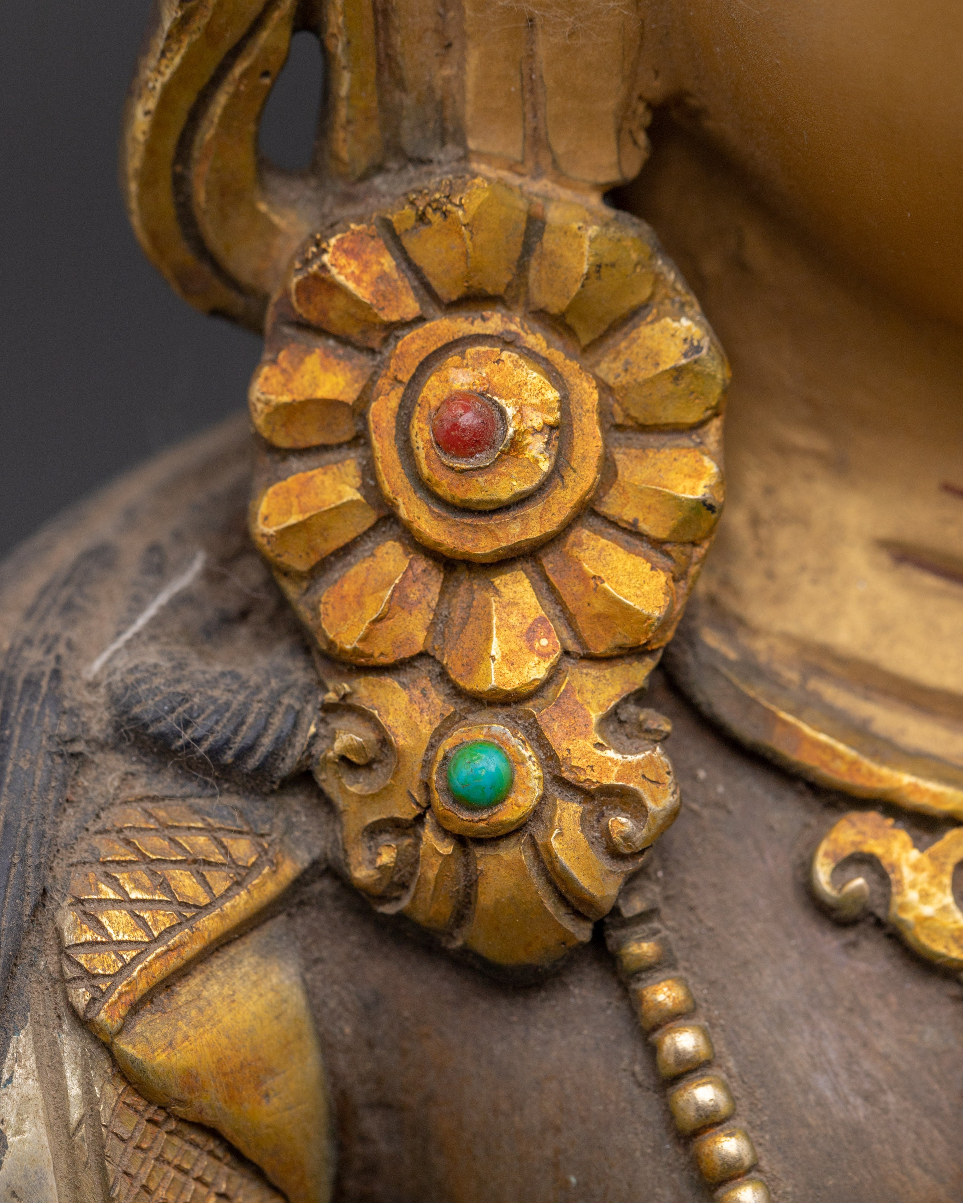 Handcrafted Tibetan Manjushri Statue | Wisdom Deity Sculpture for Home Altar