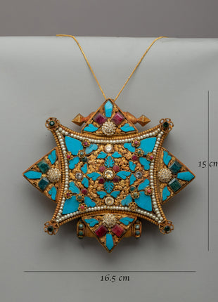 Gold-Plated Tibetan Ghau Locket | Sacred Buddhist Prayer Amulet