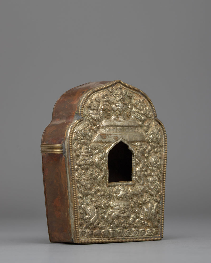 Buddhist Protection Amulet Ghau Box | Sacred Shrine Artifact for Meditation