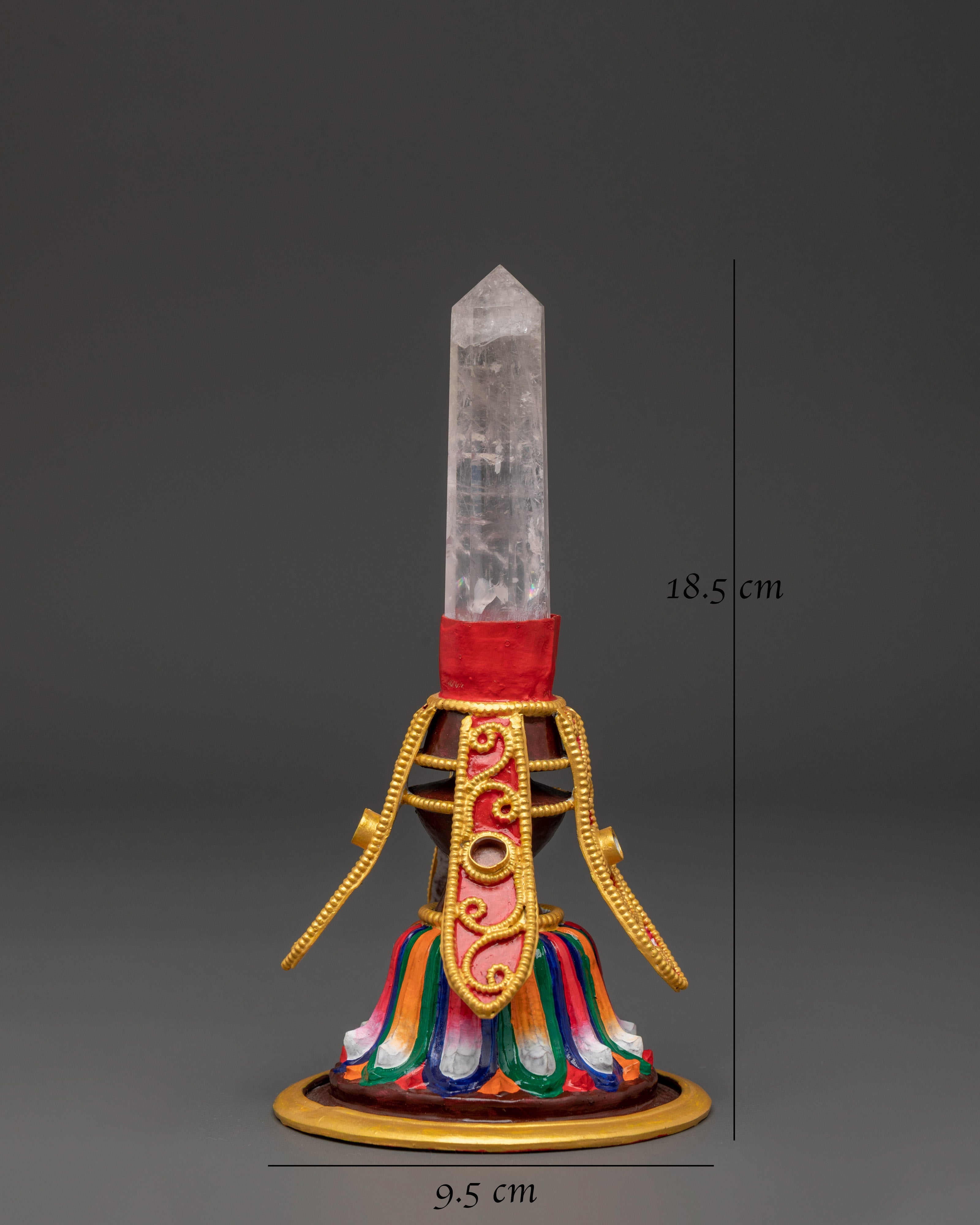 Ritual Crystal with Stand | Handcrafted Crystal Decor