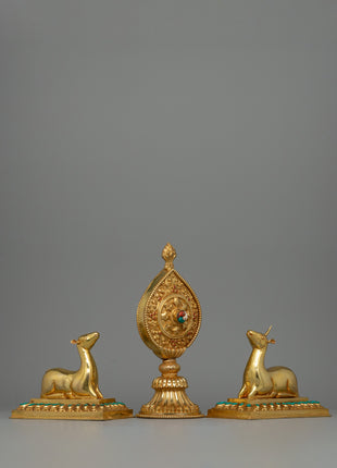 Dharma Wheel and Deer Set