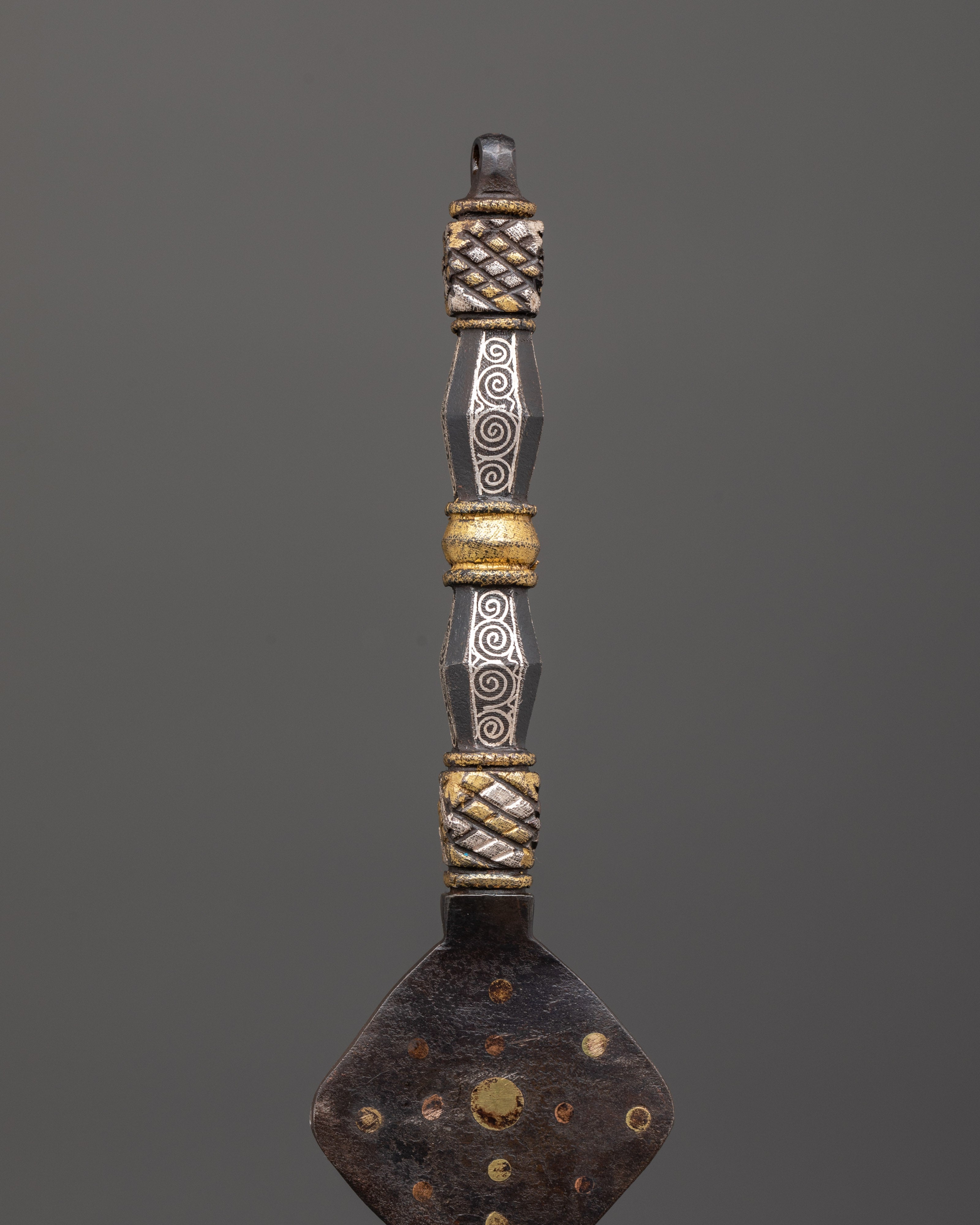 Rinzin Daru Ritual Set with Golden Fish Symbol | Tibetan Buddhist Ritual Offering Tools