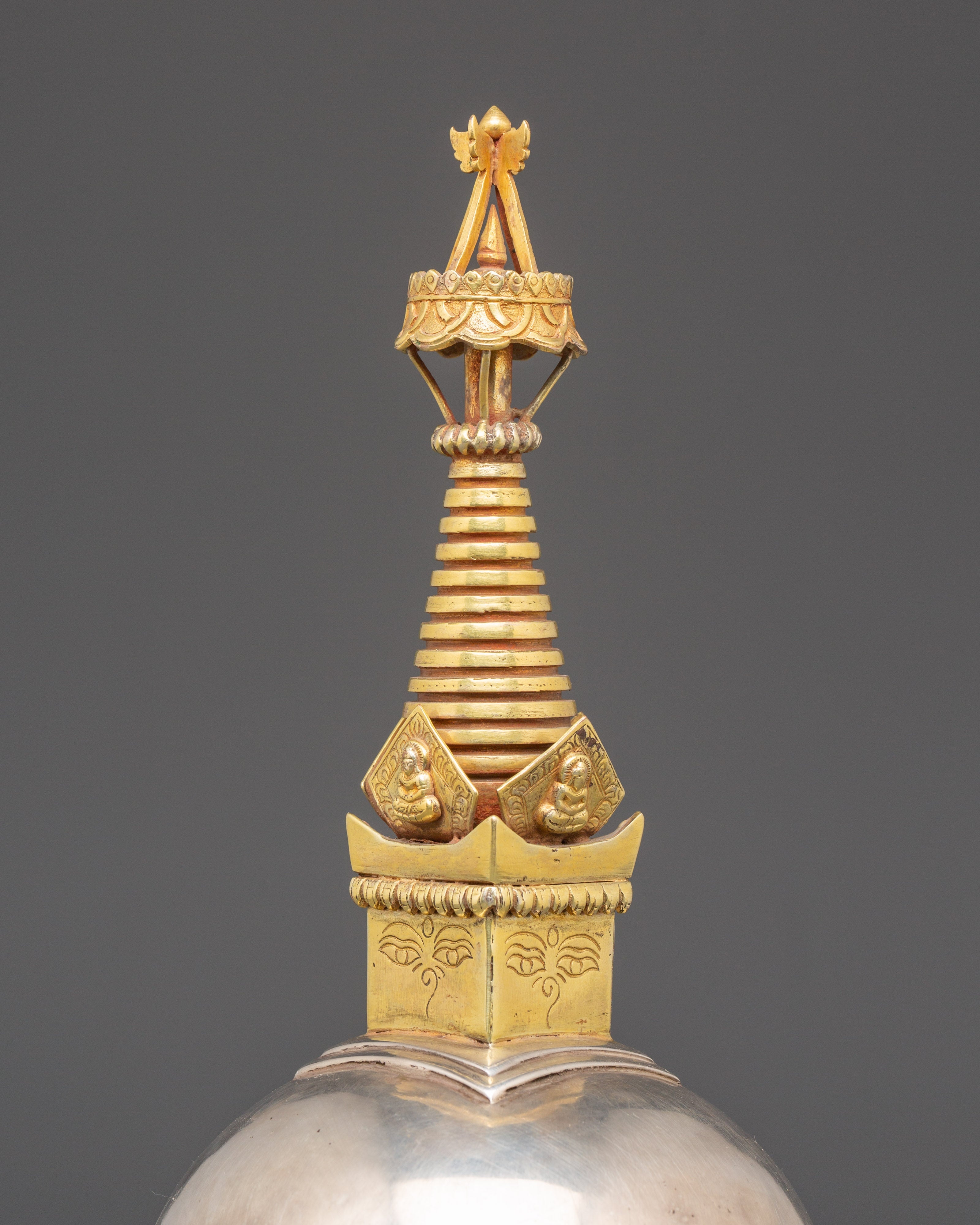 24k Gold Plated Tibetan Stupa | Symbol of Enlightenment