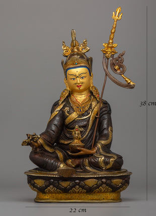 Guru Rinpoche Tantric Master Statue | Sacred Tibetan Buddhist Figurine