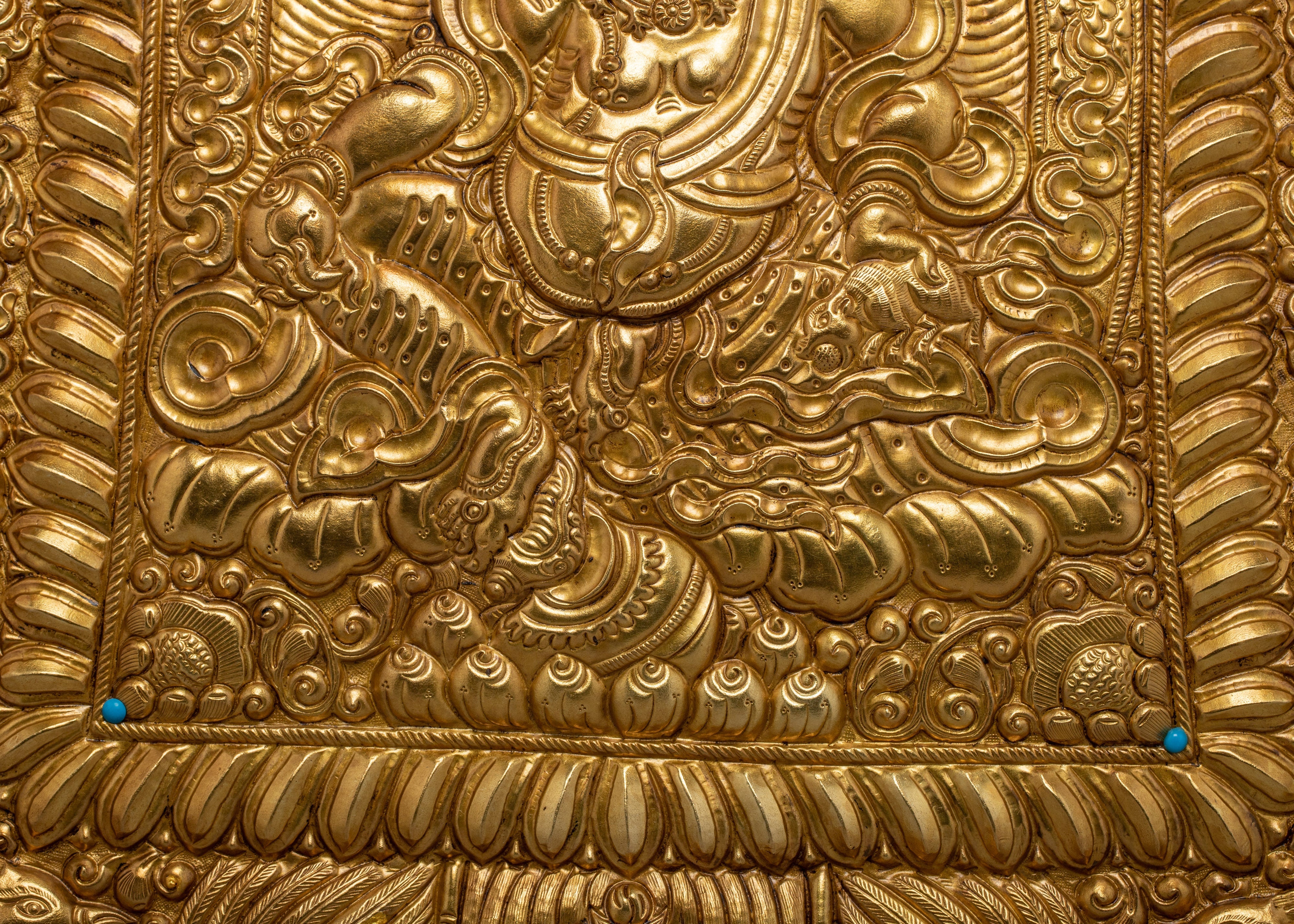Buddhist Metal Thangka of Dzambala | Tibetan Wealth Deity for Prosperity and Fortune