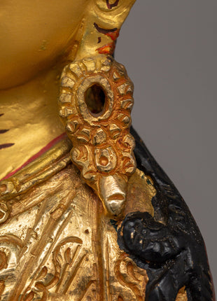 Tibetan Master Padmasambhava Statue | Sculpture for Spiritual Shrine & Altars