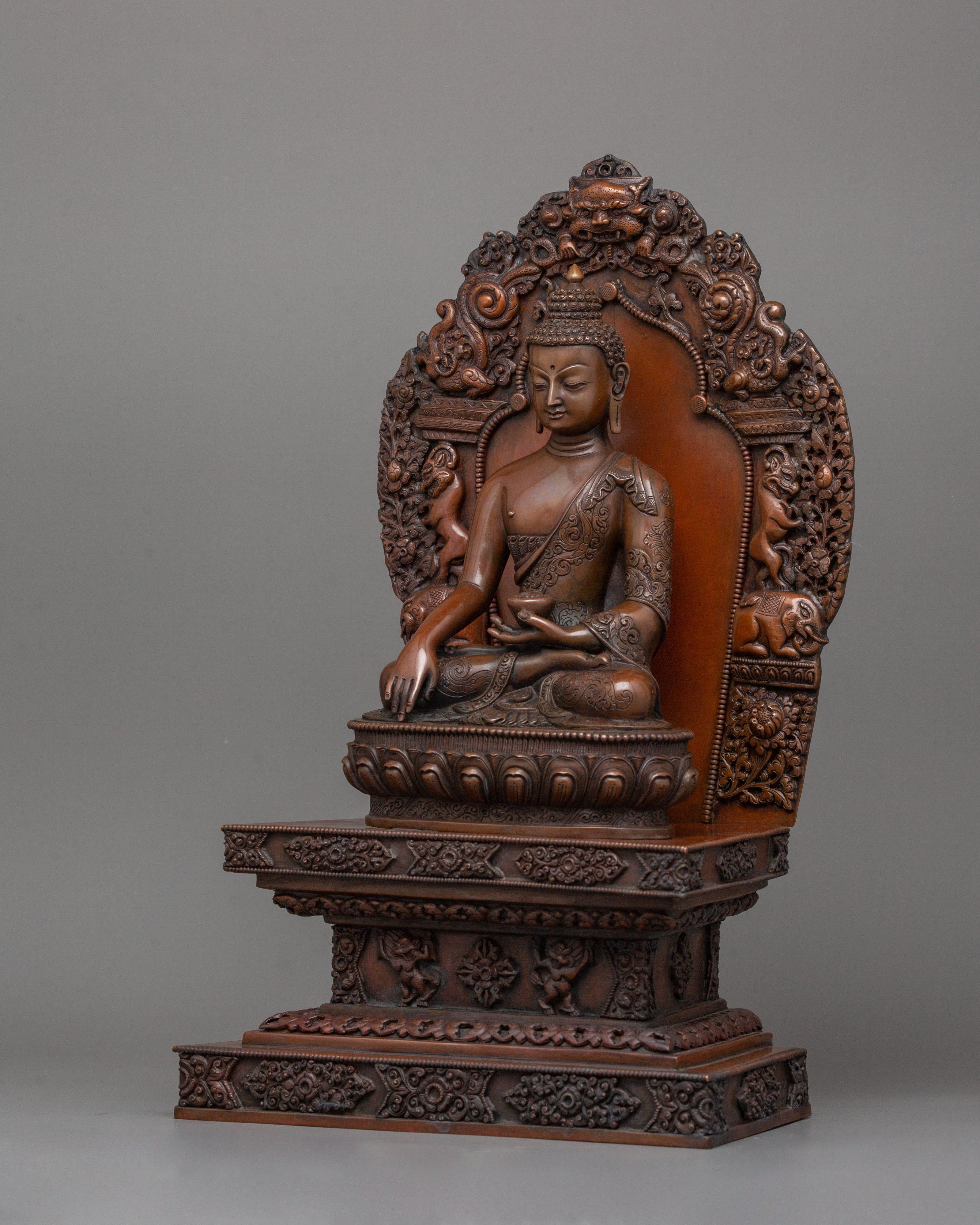 14.4 Inches Historical Buddha Shakyamuni Figurine | Symbol of Serenity and Inner Wisdom