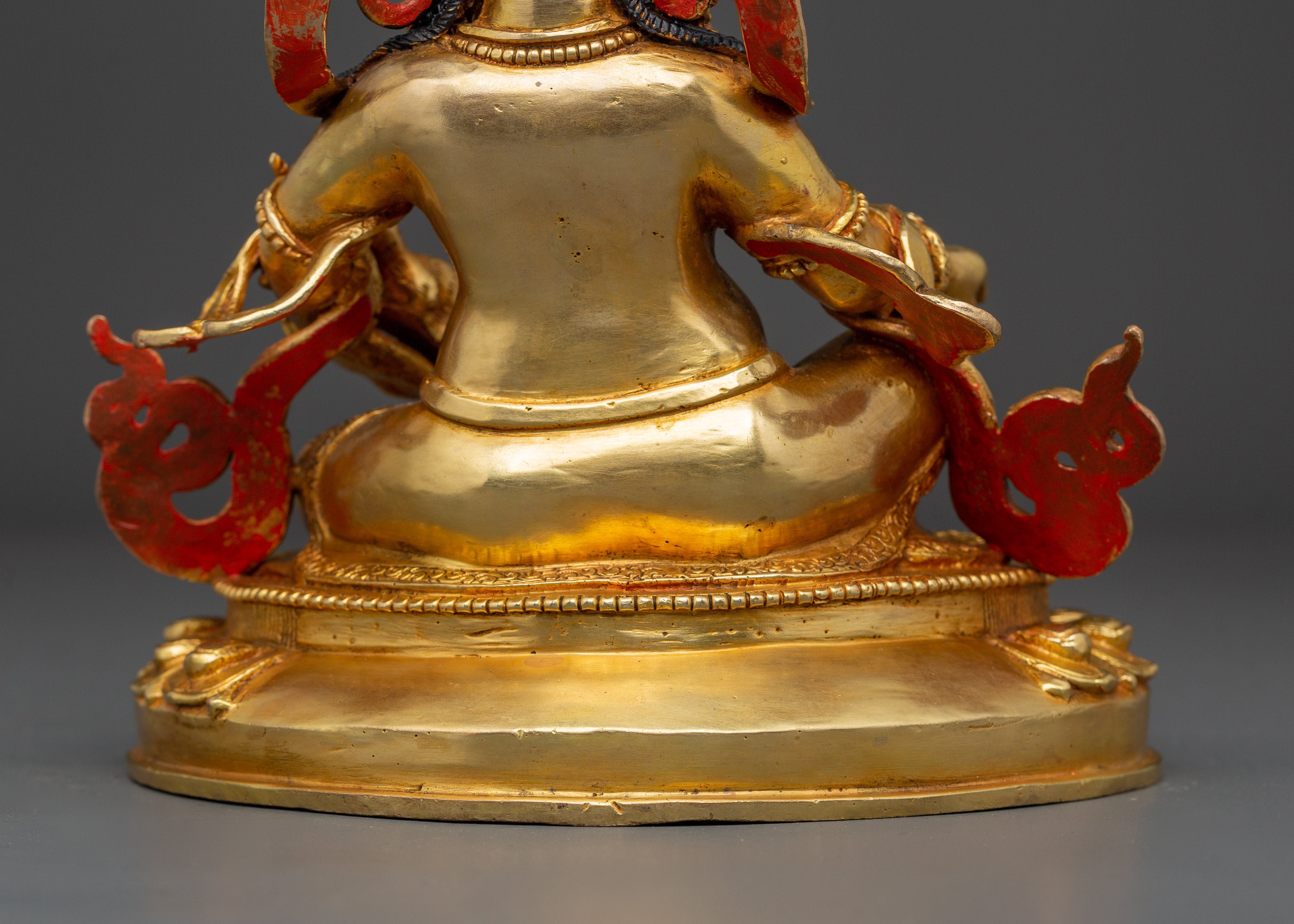 Gold Plated Dzambhala Idol | Copper Body with Gold Plating