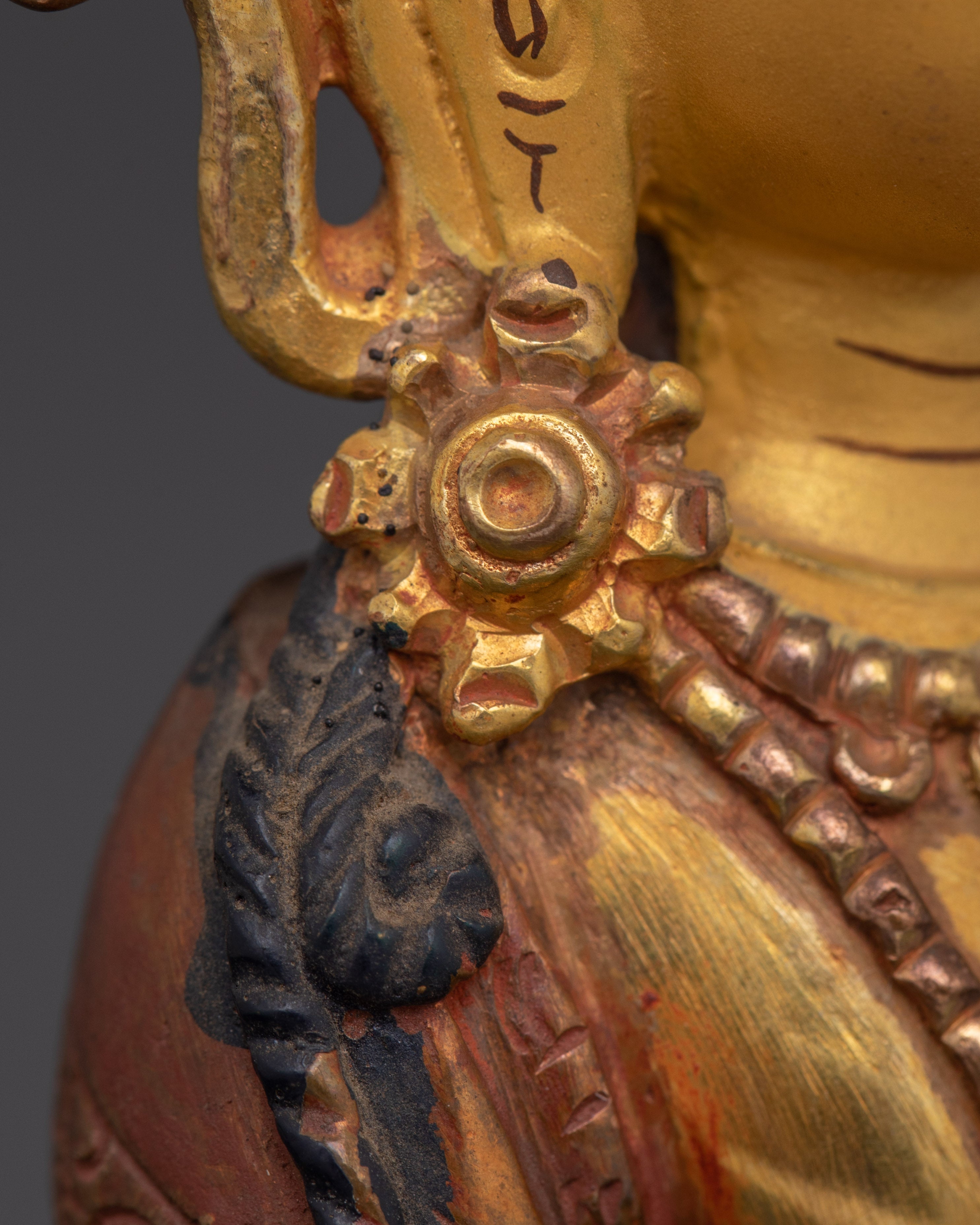 Gold Plated Buddha Amitayus Sculpture | Symbol of Vitality and Longevity