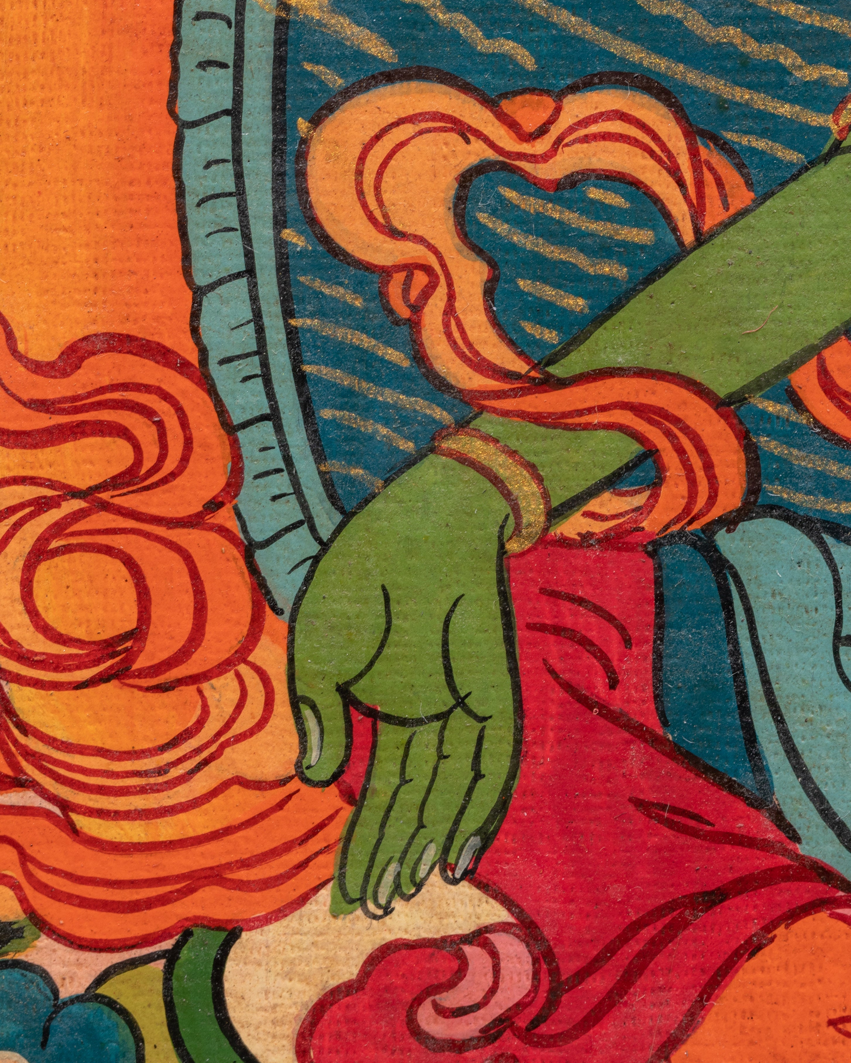 Tibetan Green Tara Wall Hanging | Handcrafted Buddhist Wall Art