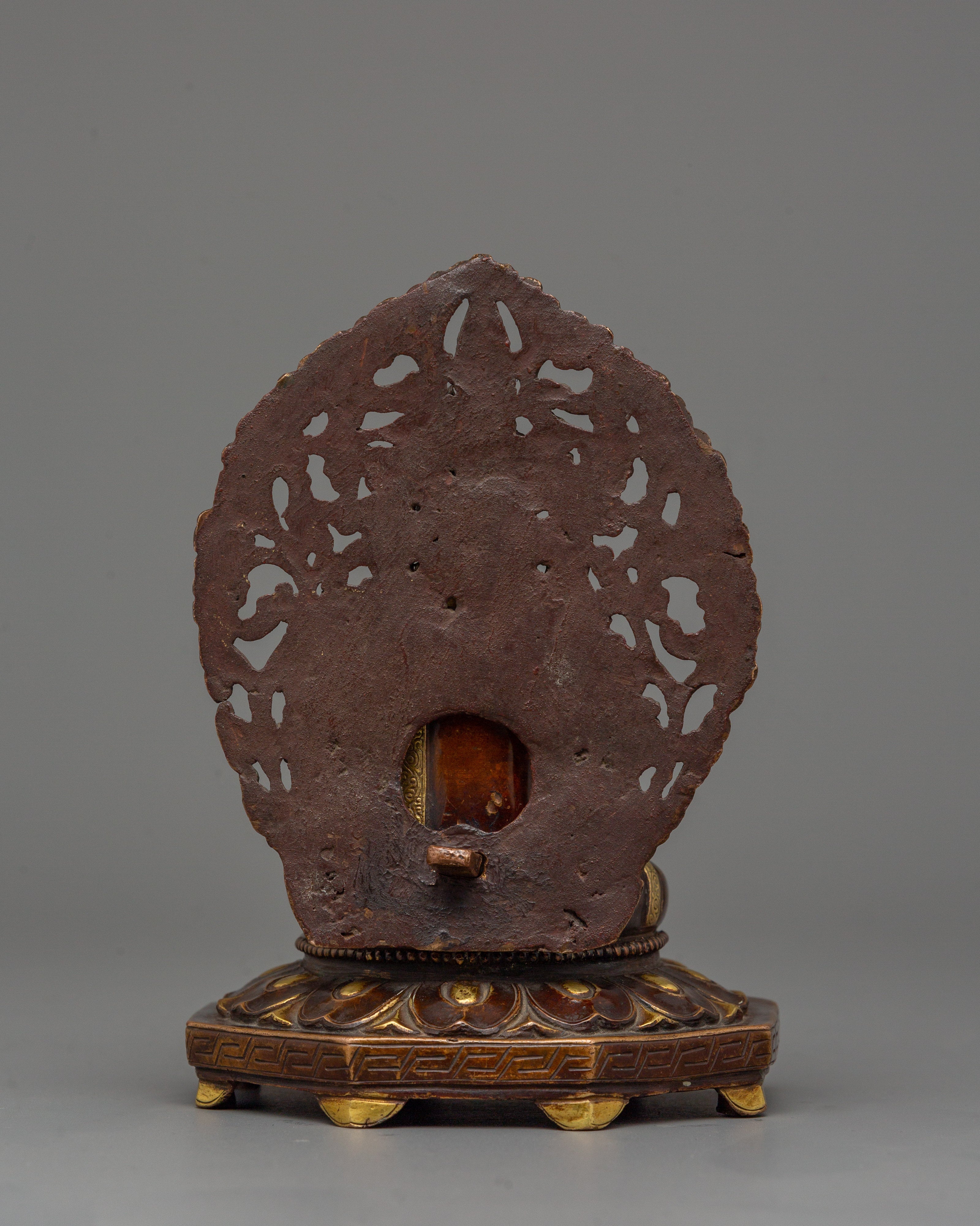 Japanese Buddha Figurine with Antique Finish | Shaka Nyorai Statue