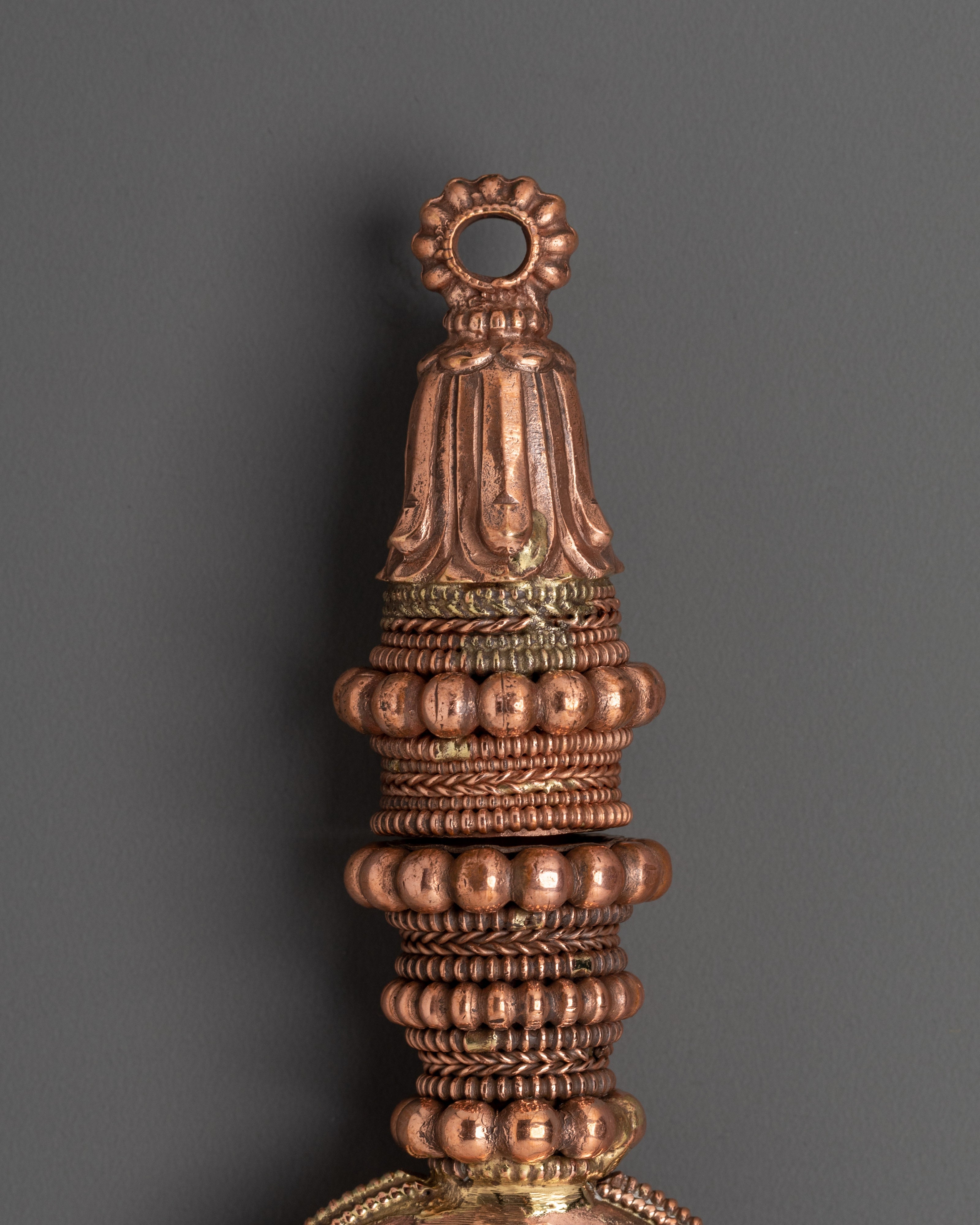 Tibetan Decorative Snuff Bottle | Copper Ritual Artifact