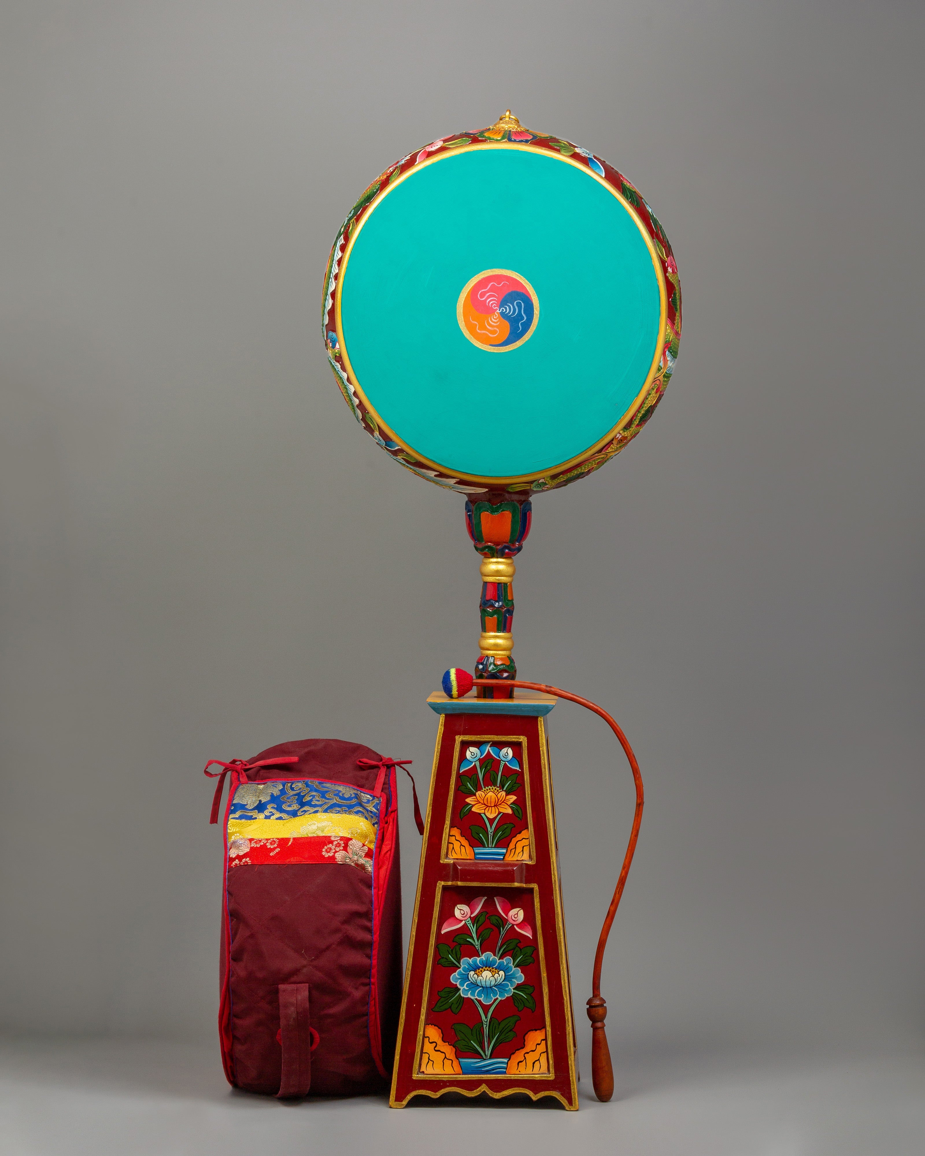Tibetan Spiritual Dakini Drum | Handcrafted Buddhist Ritual Instrument