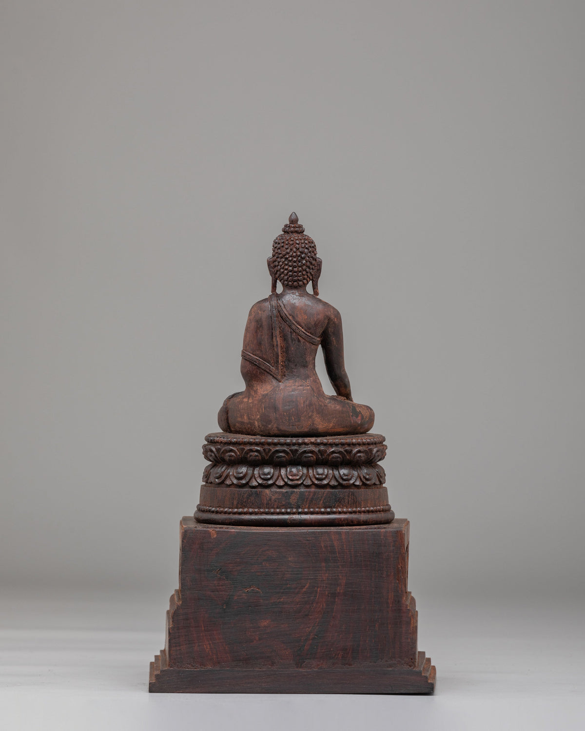 Himalayan Siddhartha Gautama Sculpture | Hand Carved Wooden Shakyamuni Buddha