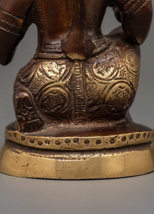 Antique-finish Brass Hanuman Statue | Spiritual Decor