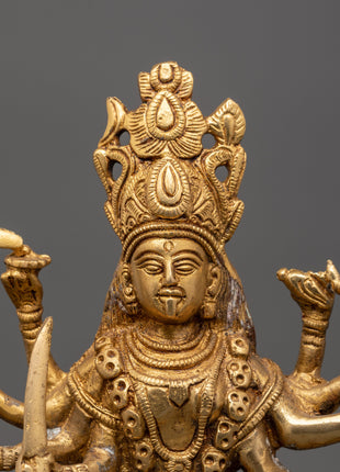Handcrafted Brass Mahakali Statue | Tantric Deity Idol for Transformation