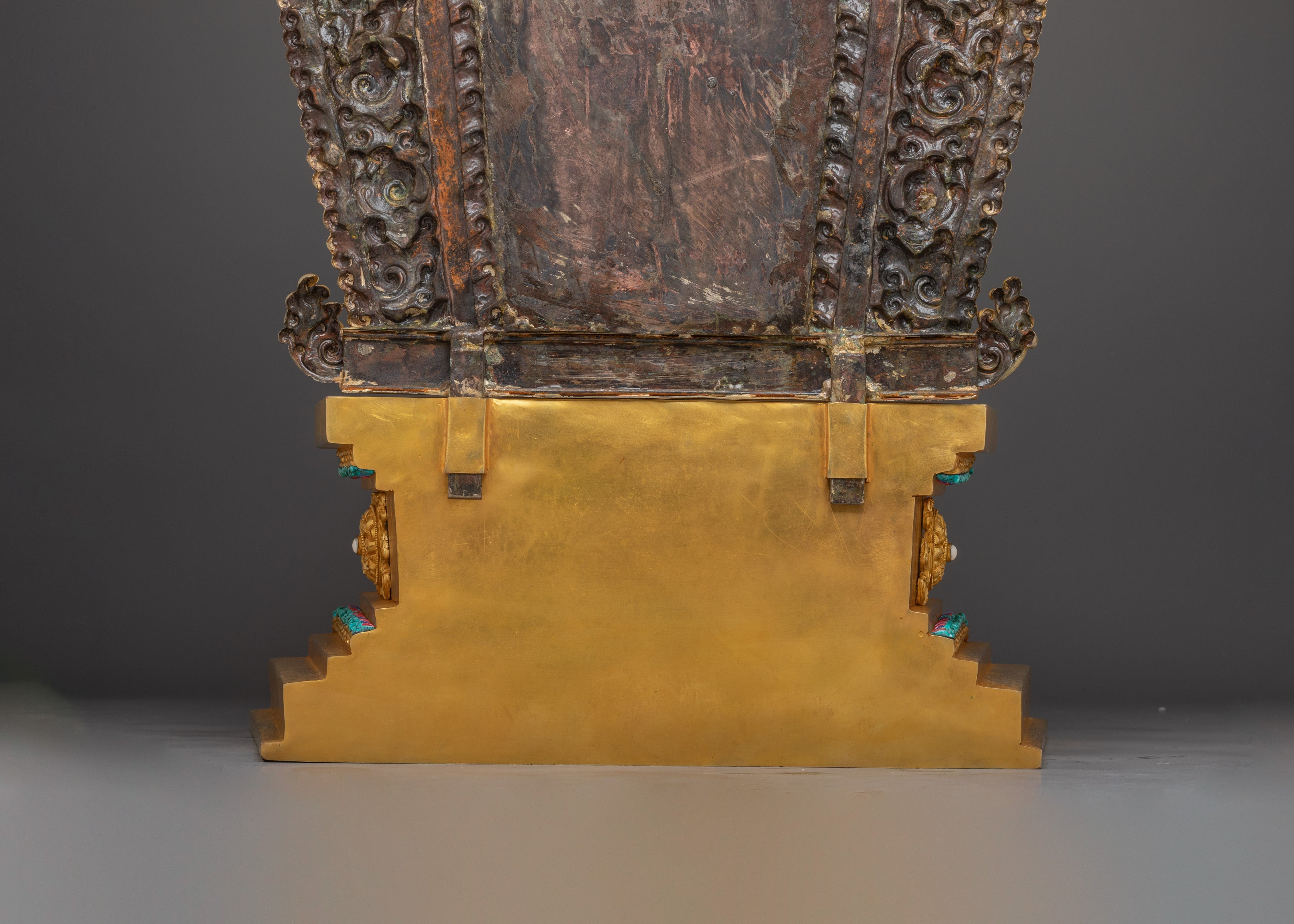 Hand-Carved Buddhist Throne | Gold Plated Throne