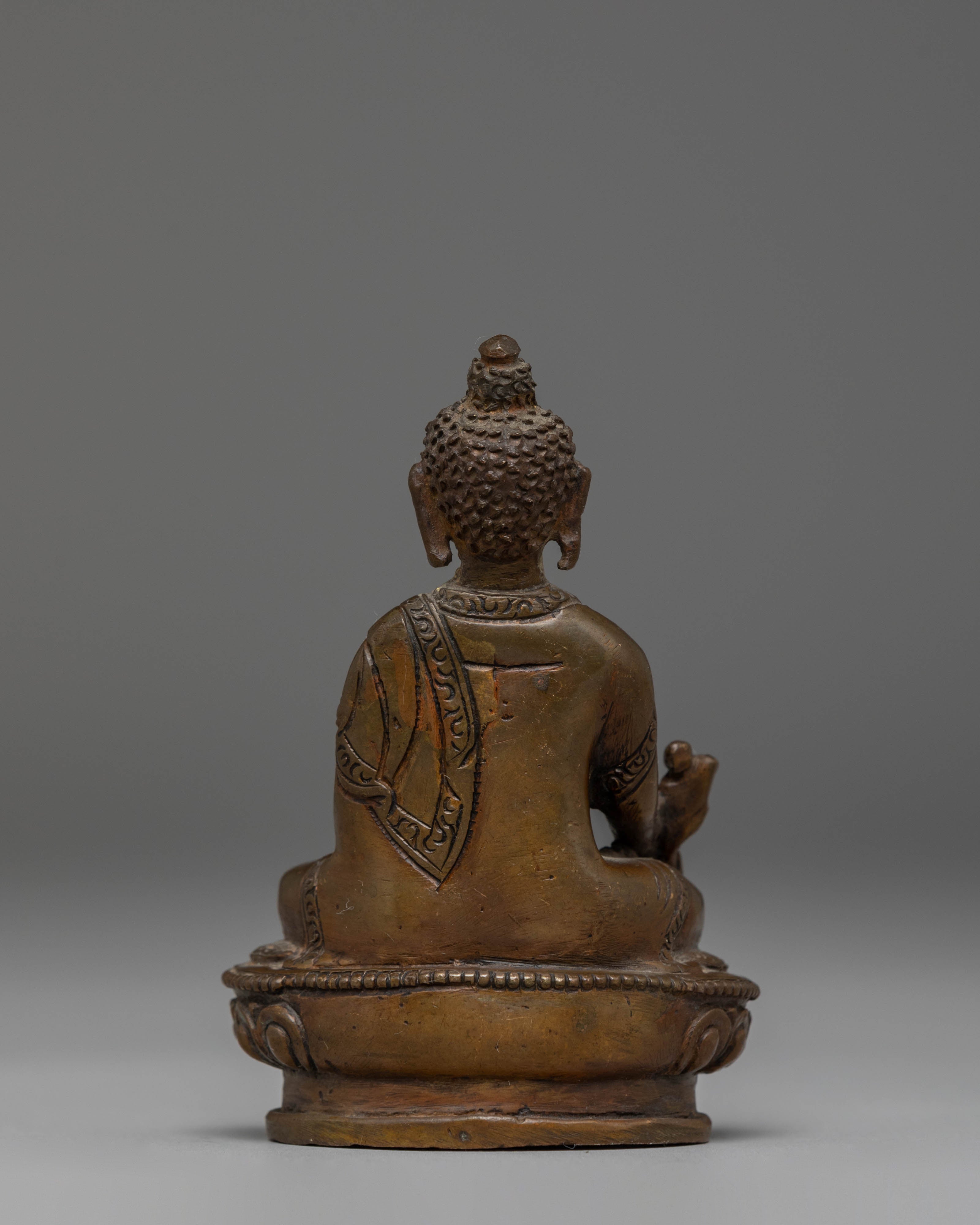 Oxidized Copper Statue of Medicine Buddha | Healing Buddha Sculpture