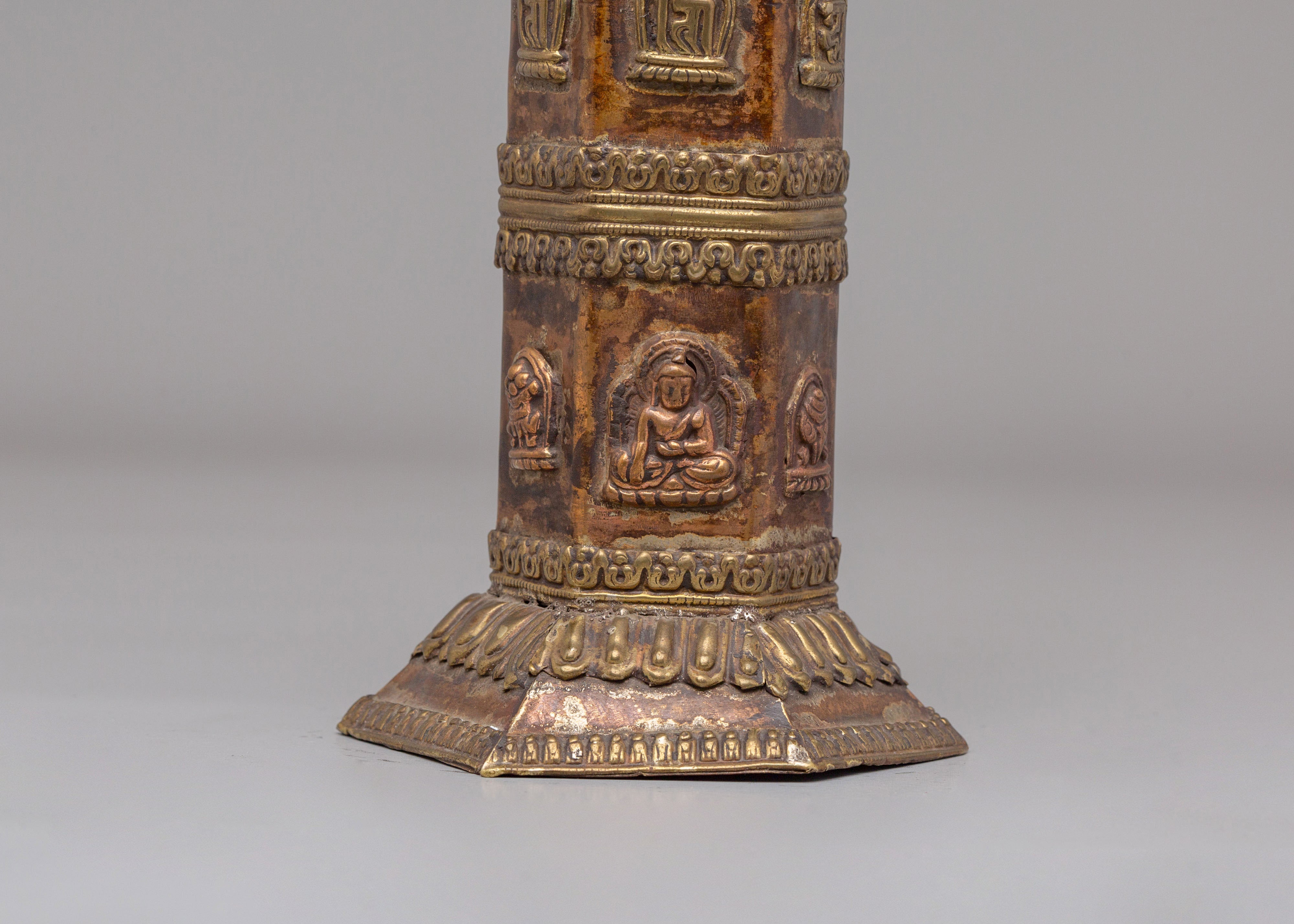Himalayan Carved Incense Burner Pair | Ritual & Meditation Offering Vessels