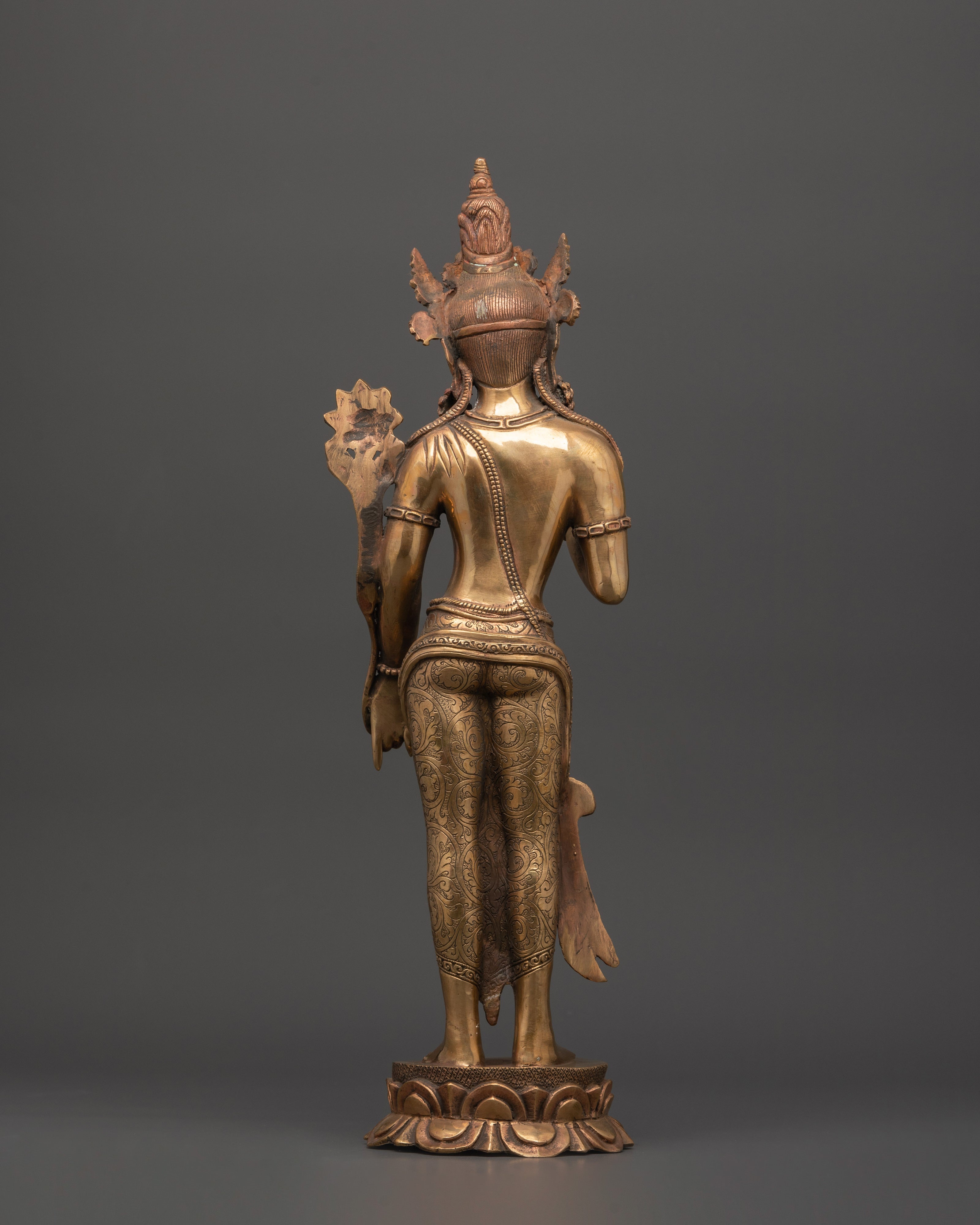 Fearless Compassion Copper Lokeshwor | Tibetan Bodhisattva