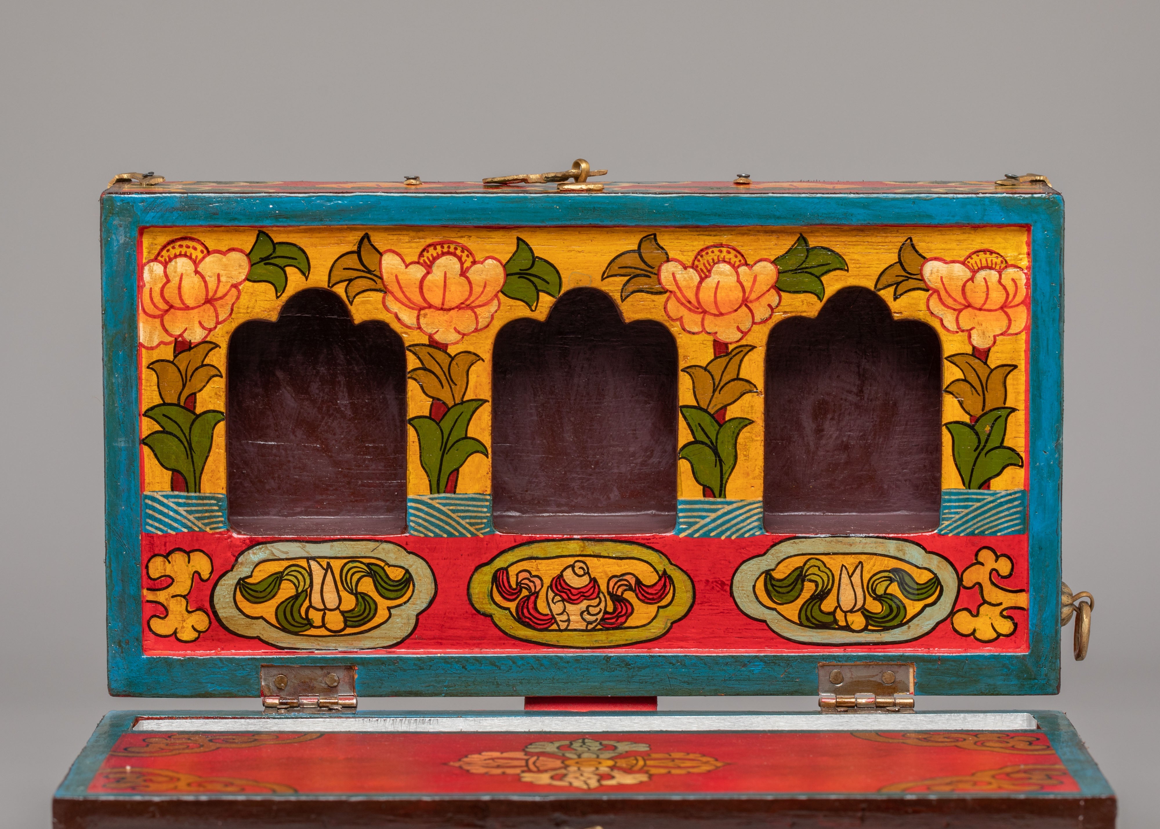 Tibetan Altar Box with Statue | Perfect for Meditation &amp; Spiritual Decor