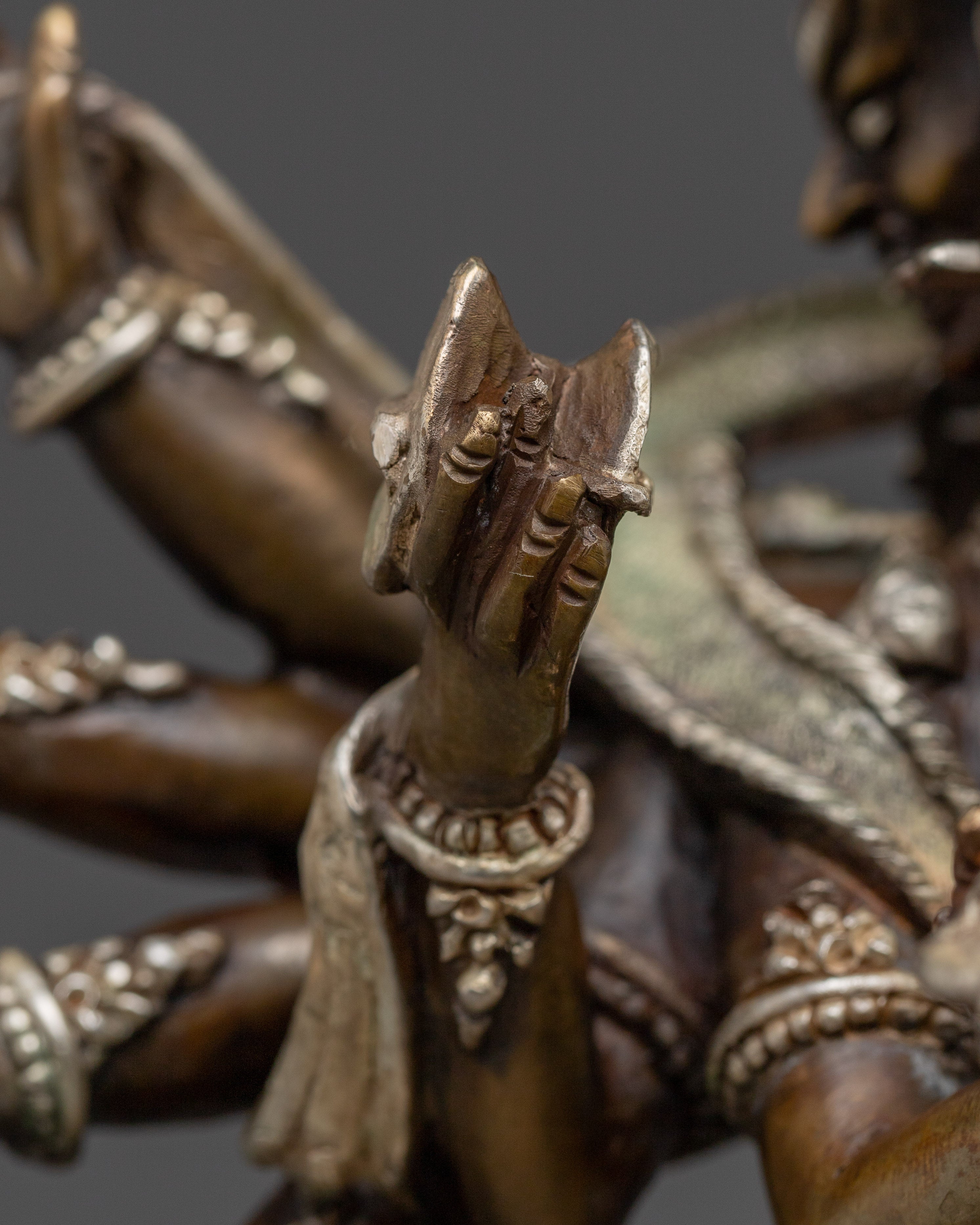 Silver-Plated Chakrasamvara Statue With Consort | Tibetan Art for Ritual Practice