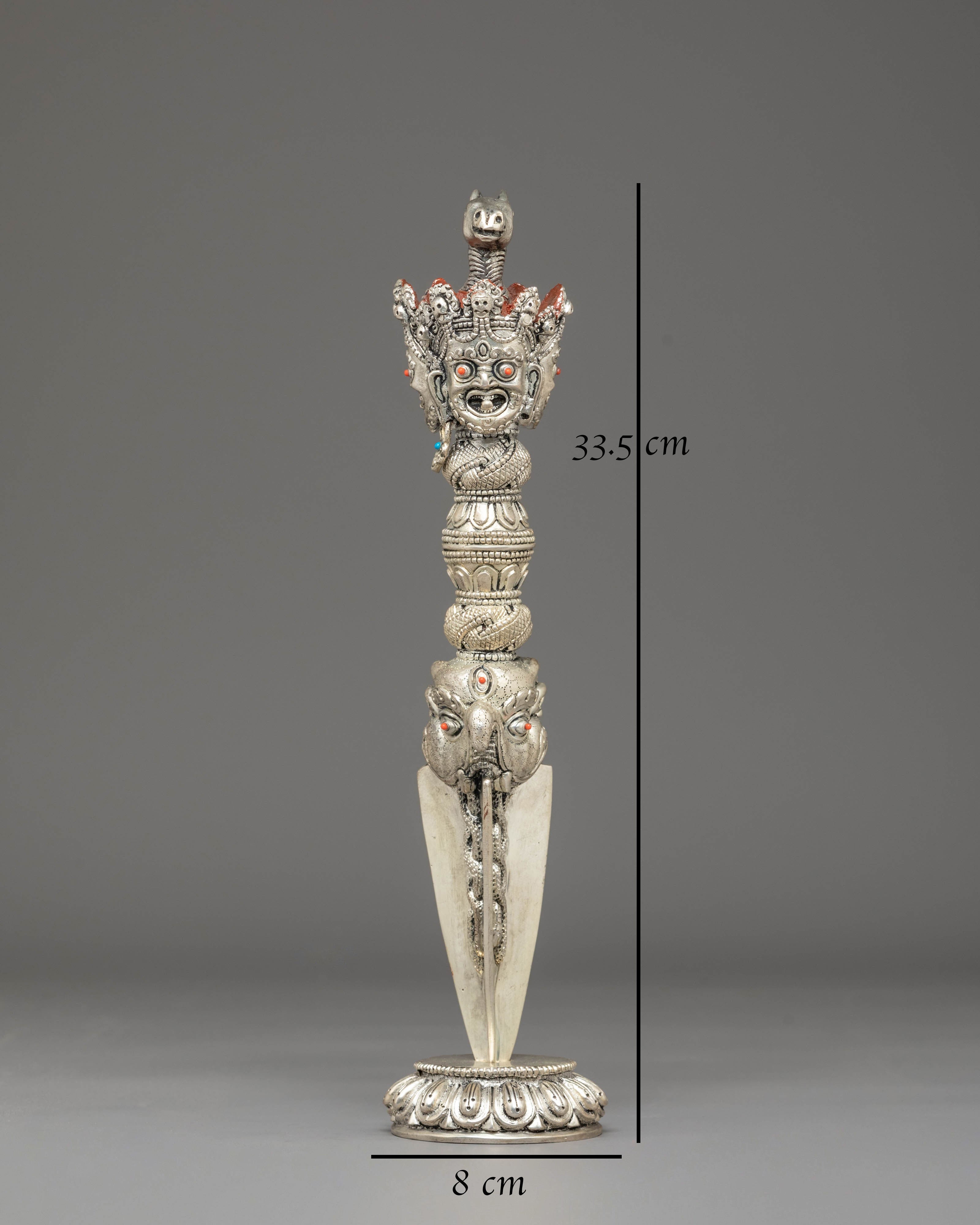 Silver Plated Phurba for Ritual Use | Symbol of Protection