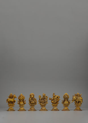Gold & Silver-Plated King and Queen Set Statues 