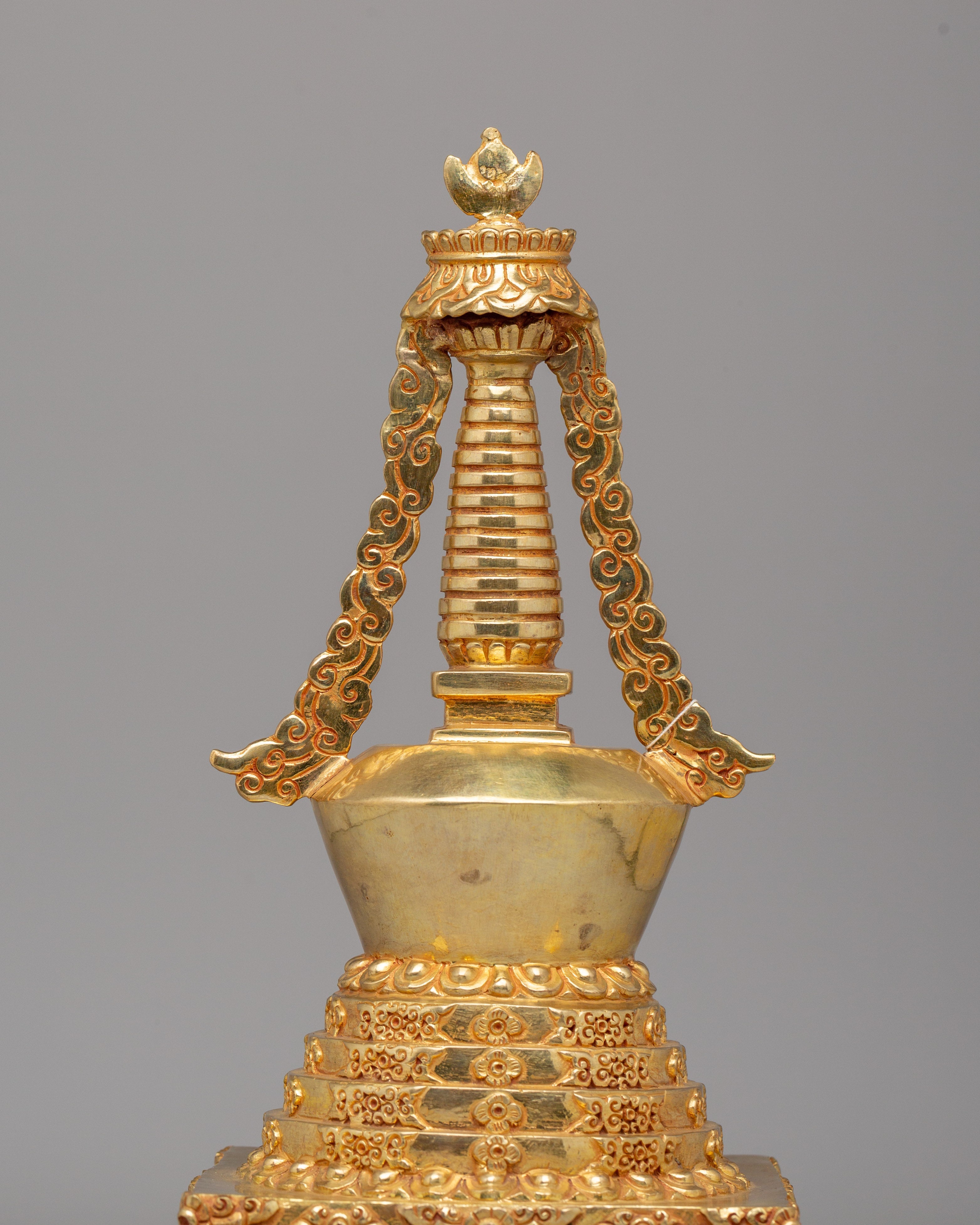 Buddhist Golden Stupa for Home Decor | Meditation Altar Stupa
