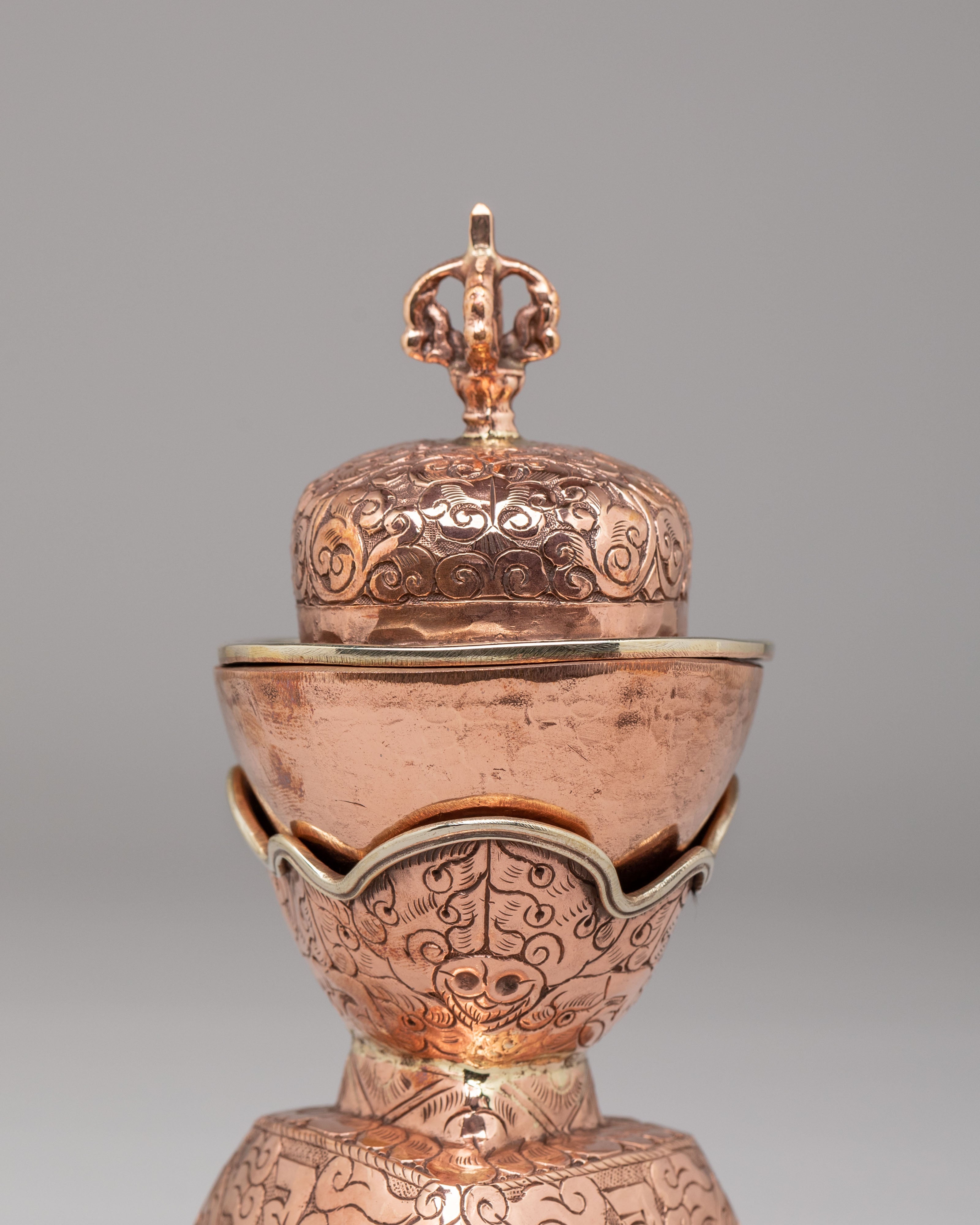 Ceremonial Kapala Set | Traditional Buddhist Ritual Vessels