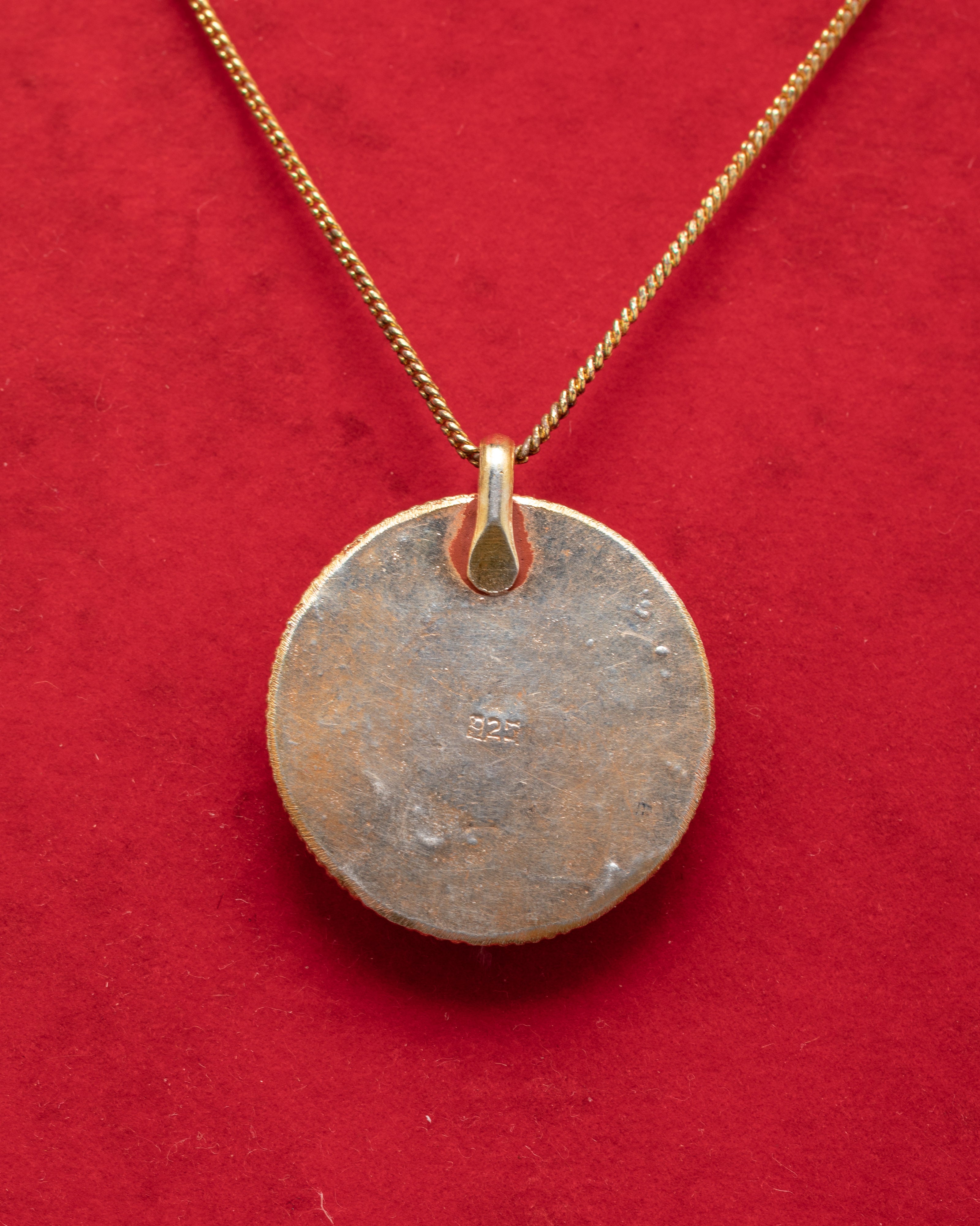 Handmade Silver & Gold Flower Locket | Coral, Ruby & Turquoise Jewelry