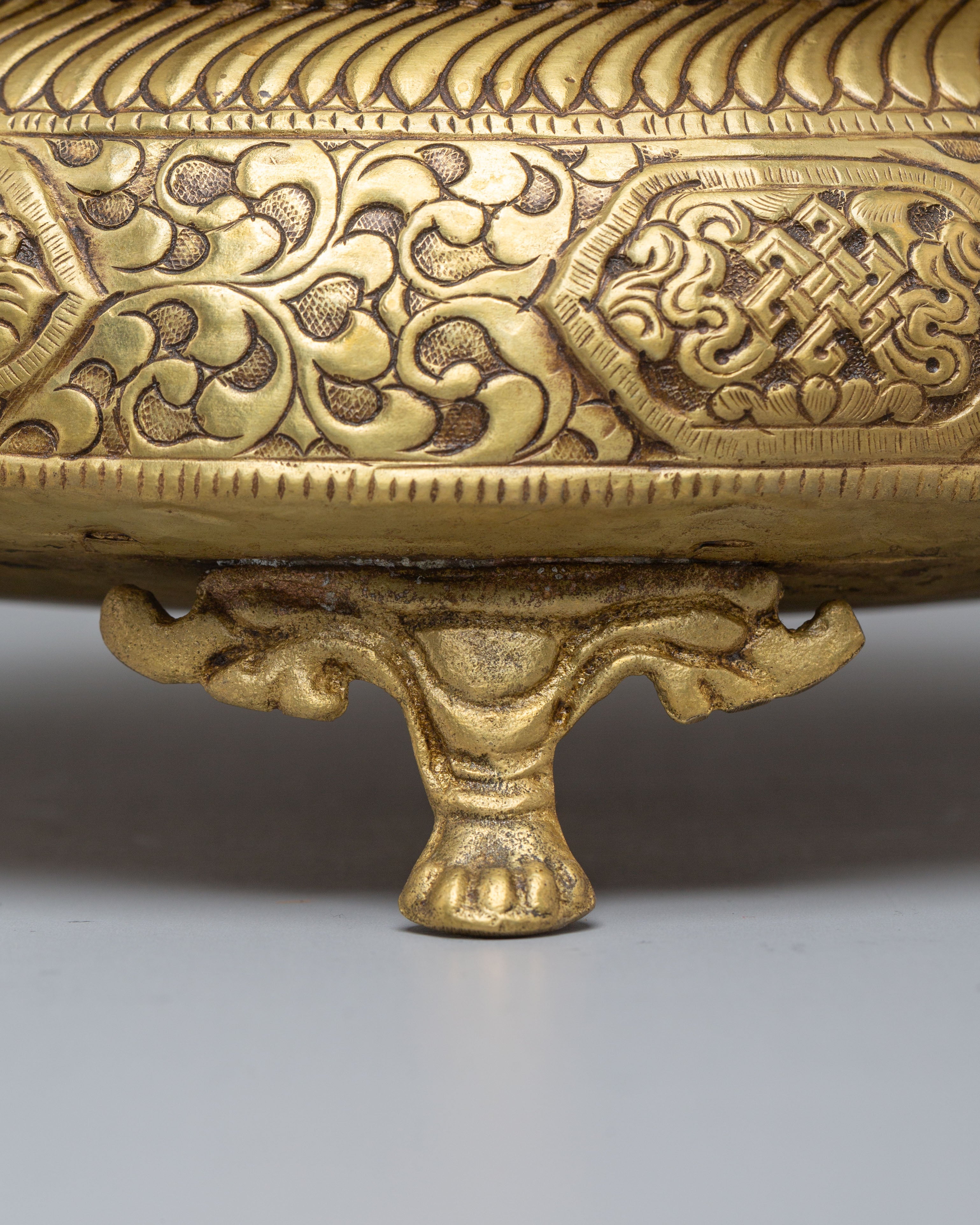 Tibetan Buddhist Khadkulo | Handcrafted Brass Ritual Bowl