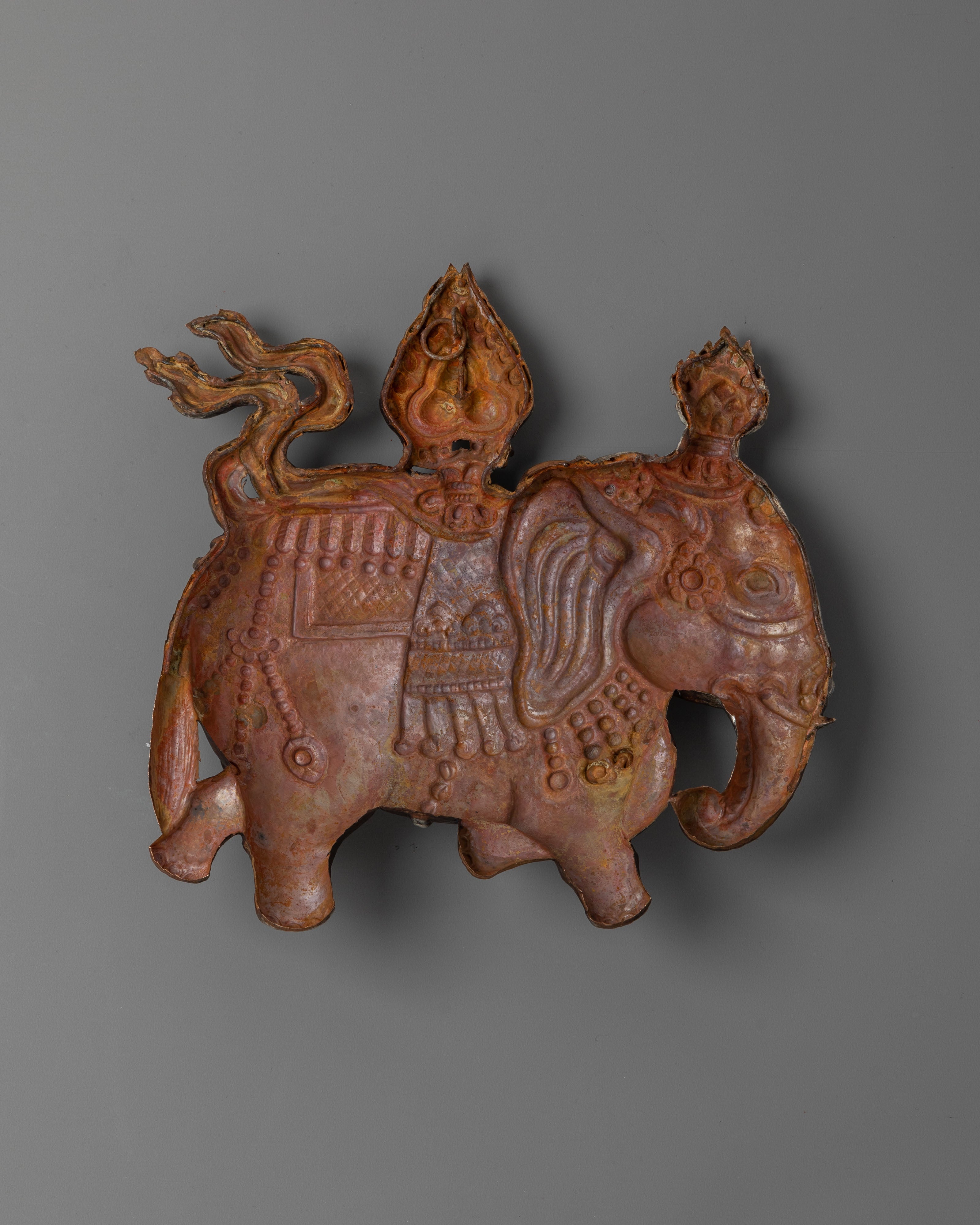 Decorative Elephant Wall Hanging | Handcrafted Oxidized Copper Artwork