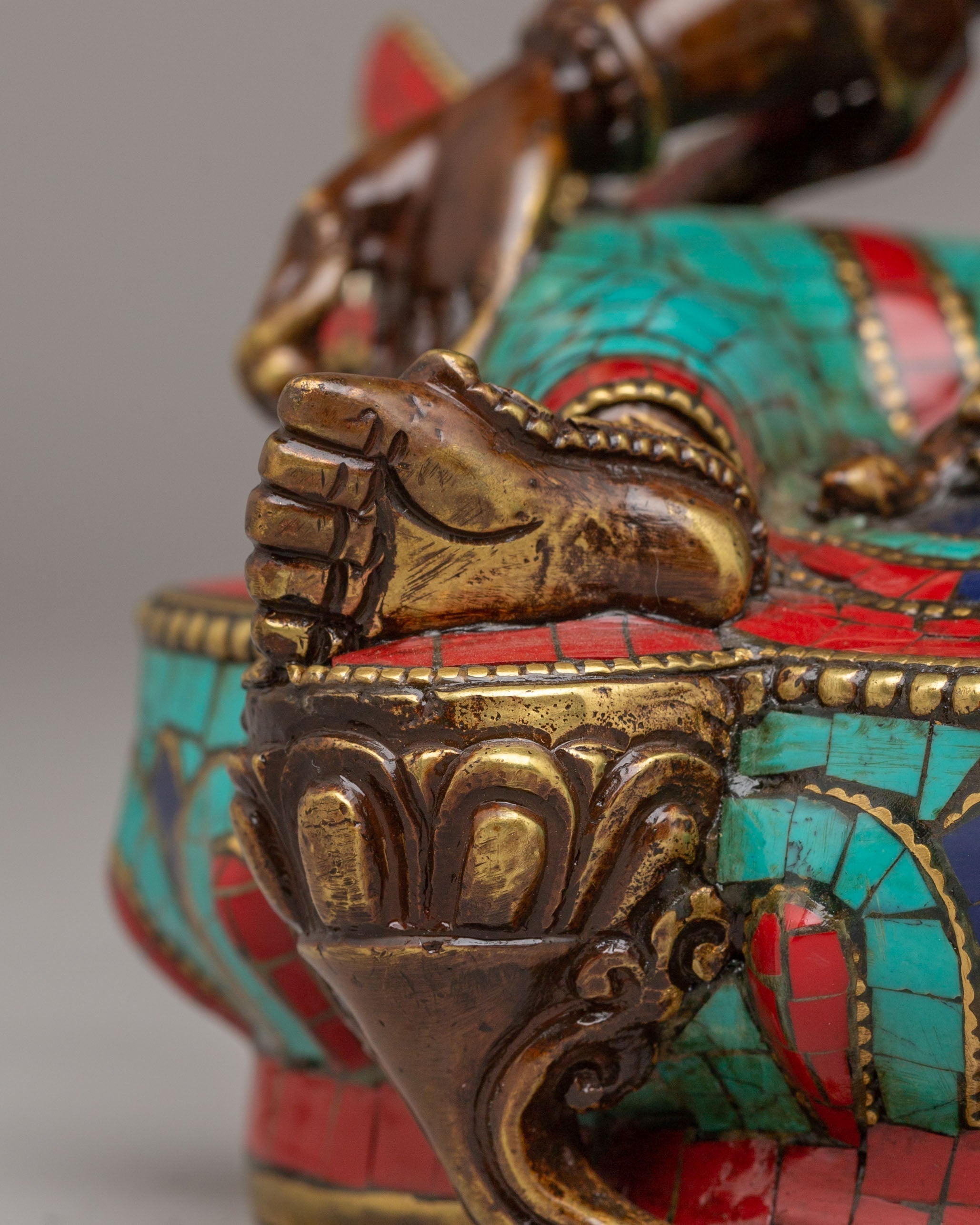 Handcrafted Green Tara Deity Figurine | Spiritual Artwork