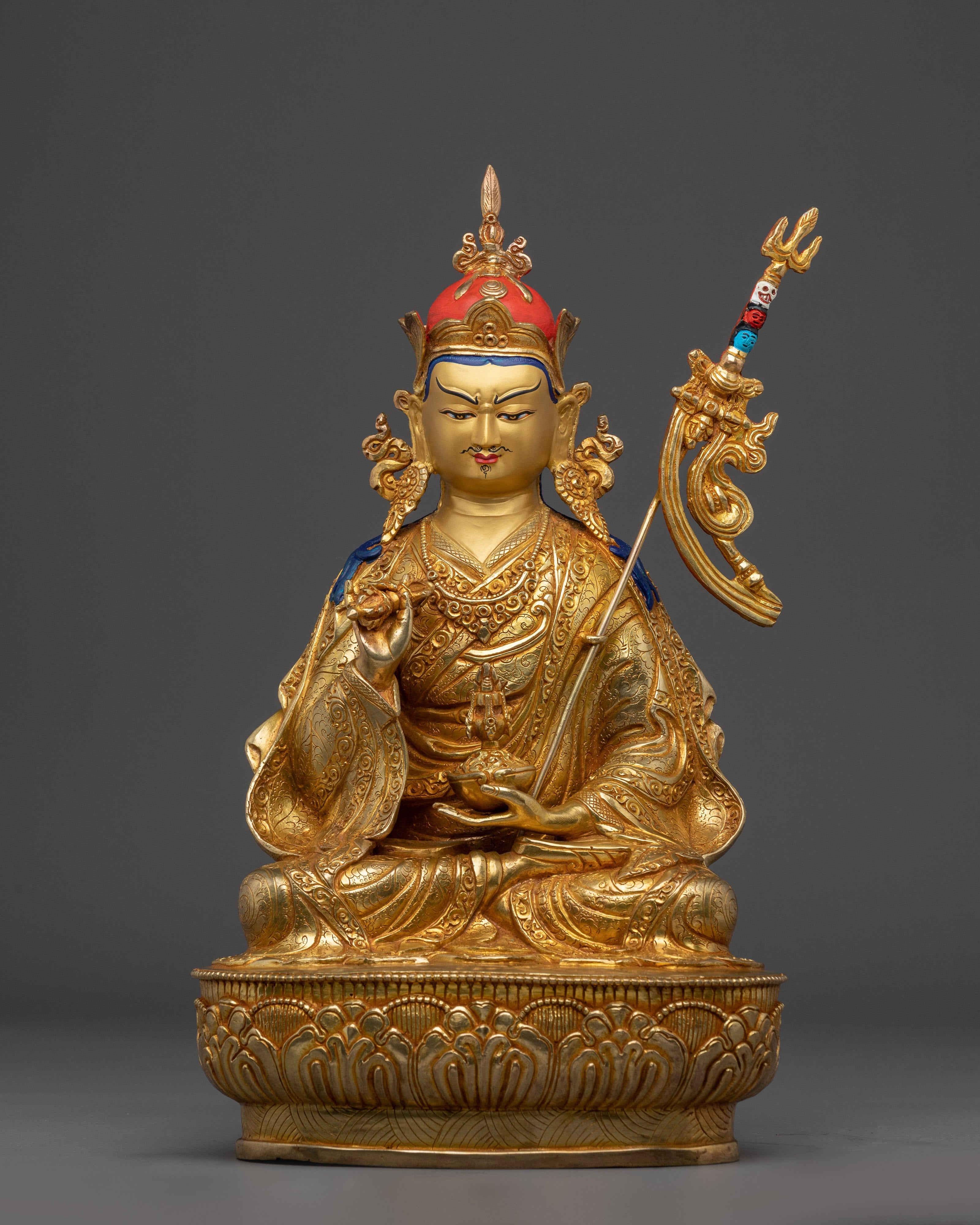 Gold And Copper Body Guru Rinpoche Statue